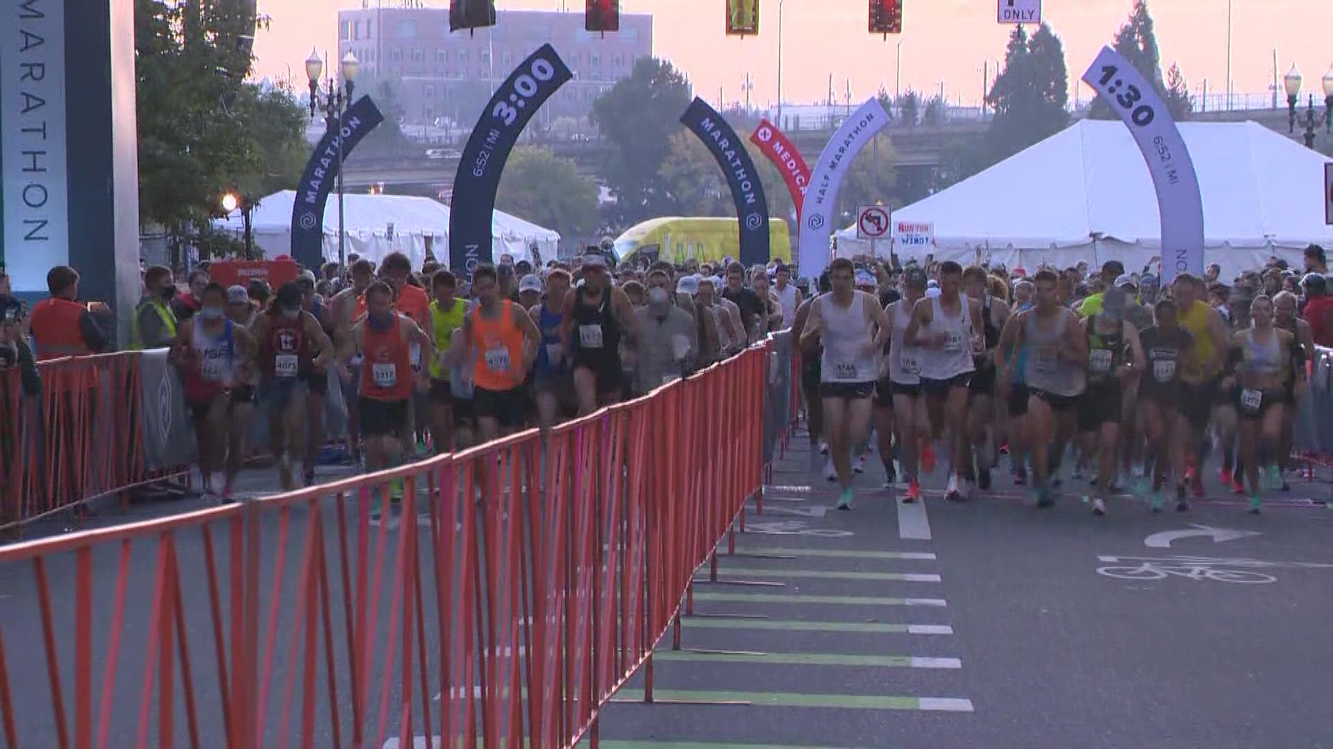 Thousands of runners will run in the 50th Portland Marathon on Sunday.