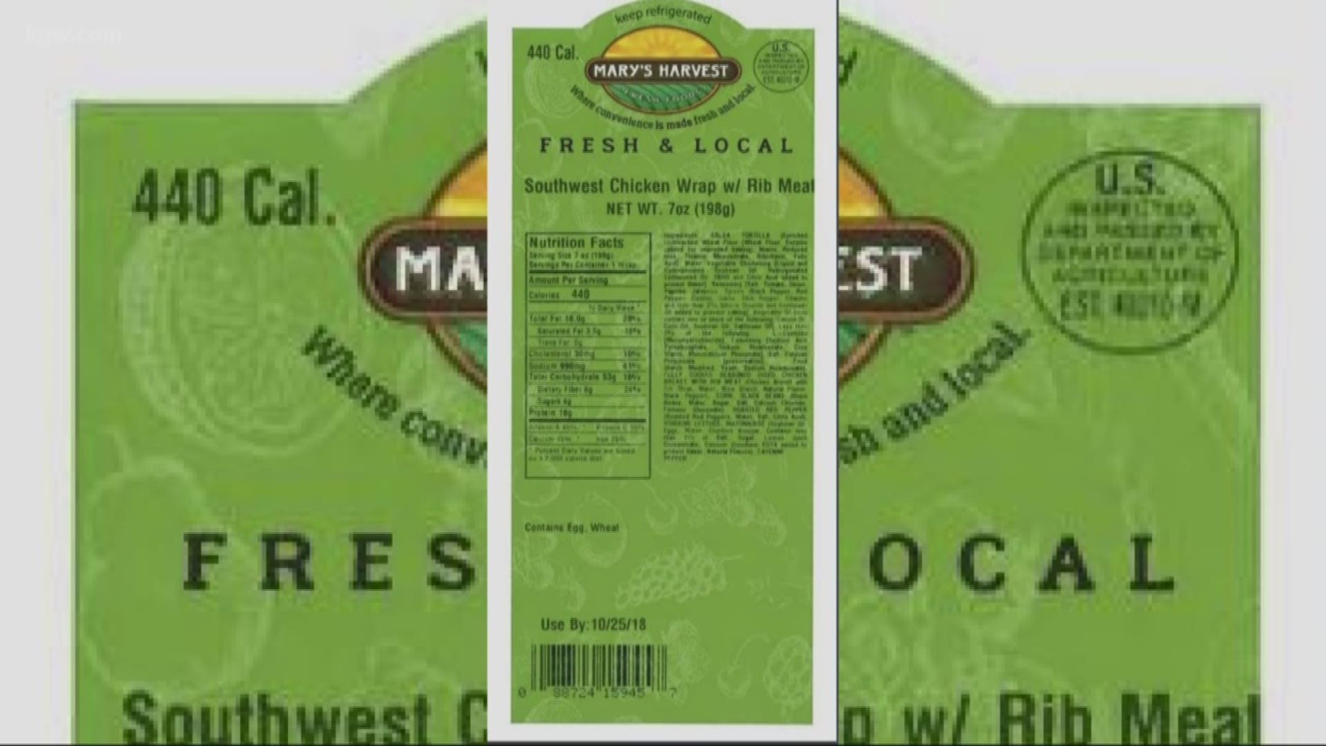 Recall at Mary's Harvest Fresh Foods