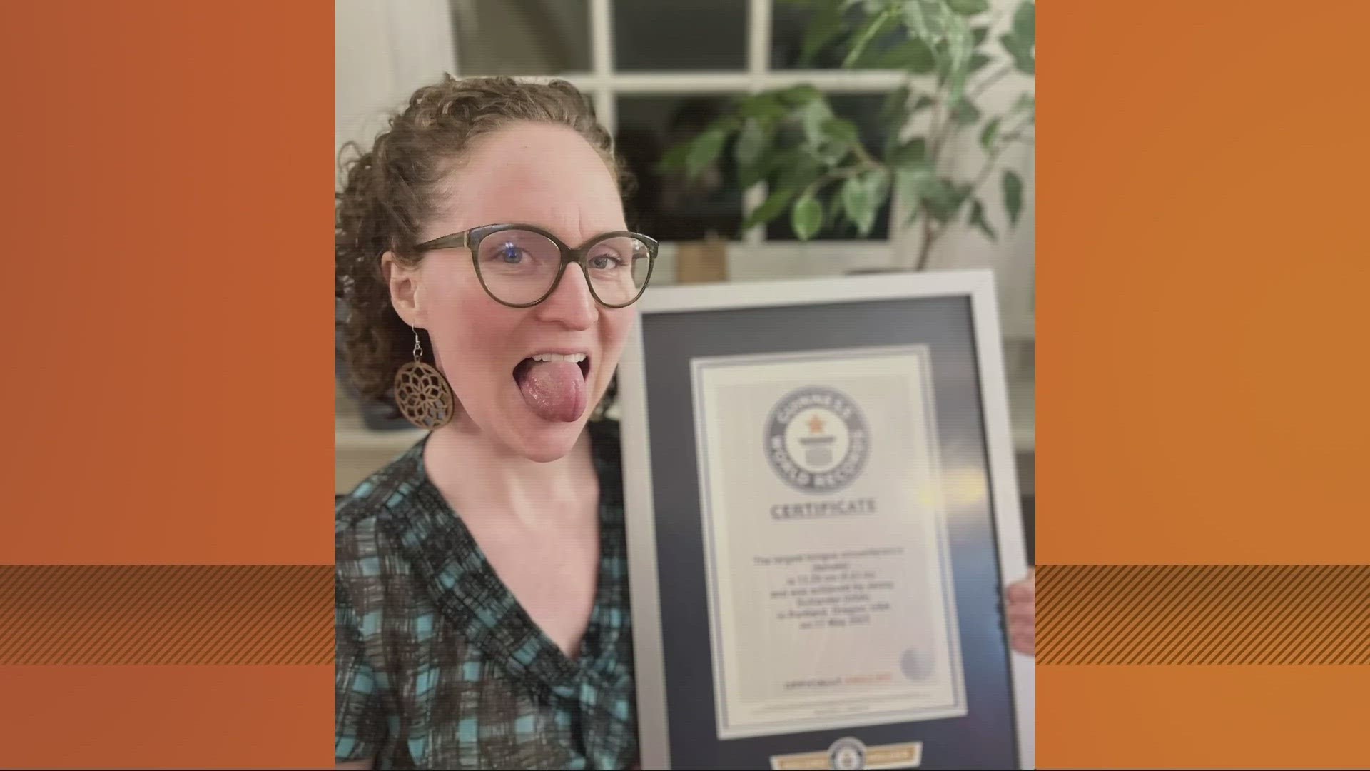 Jenny DuVander is the Guinness World Record holder for the world's largest tongue circumference for a woman. Her tongue circumference measure just over five inches.