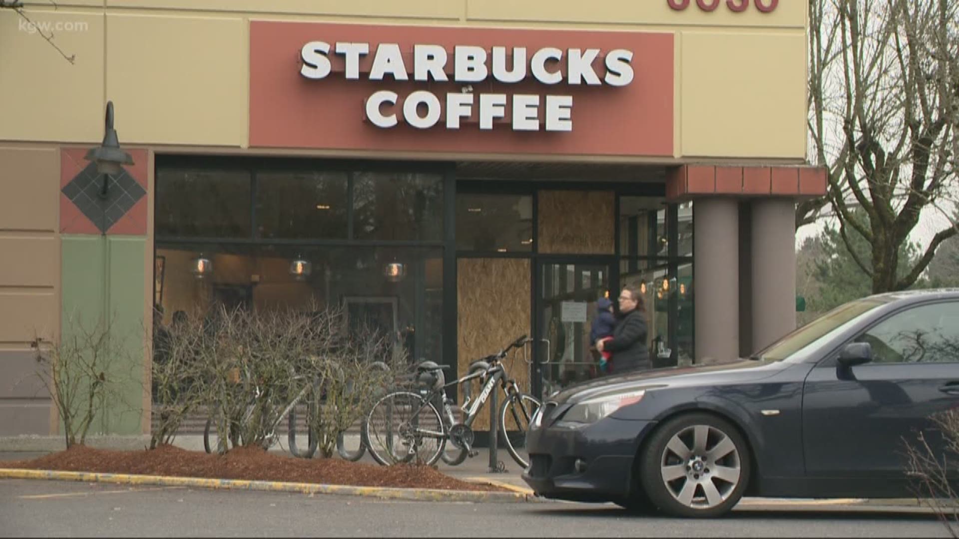 An armed man reportedly causing a disturbance inside a Starbucks at a Northeast Portland Fred Meyer was shot by police on Friday evening.