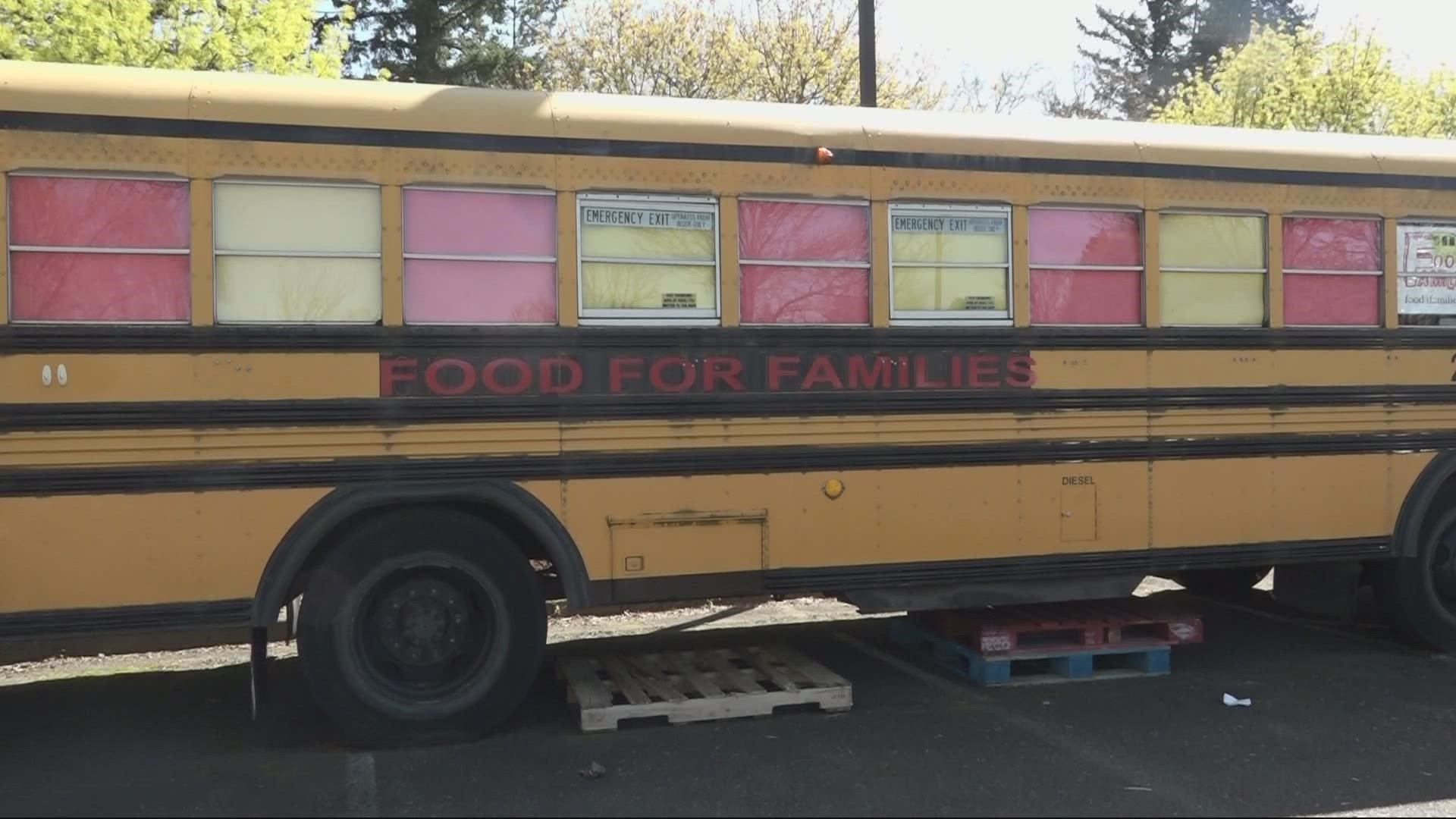 The nonprofit group provides food for families in need at Centennial High School. The stolen trailer is a setback, but the group has vowed to continue operations.