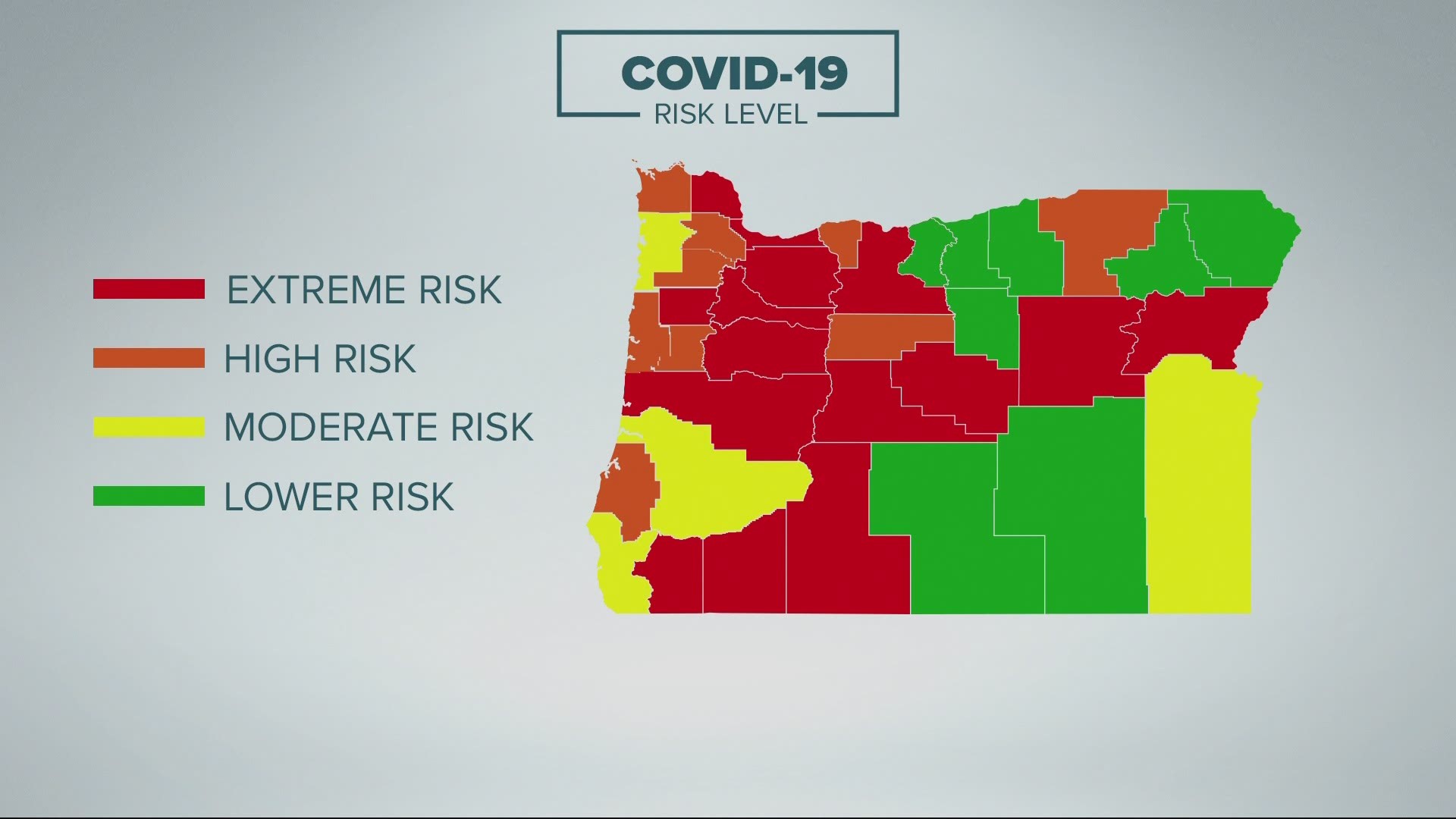 Here are the 15 Oregon counties moving to extreme COVID risk | kgw.com