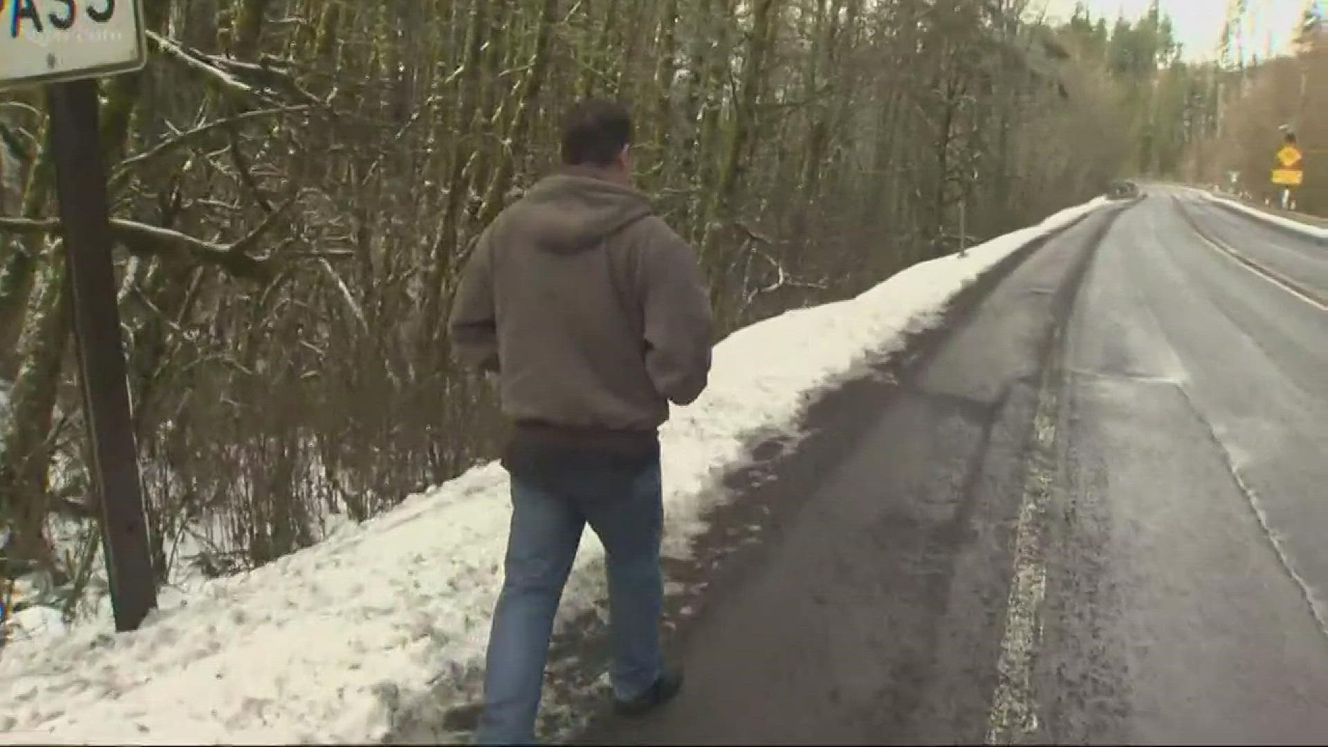 Coast Range snow makes for dangerous driving conditions | kgw.com