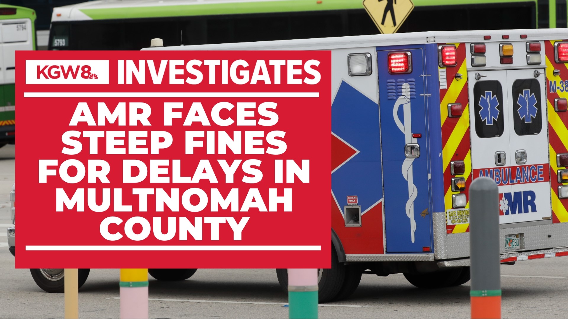 The county's contract with EMS provider AMR allows for fines of up to $500 for each time ambulances are extremely late in responding to emergency calls.