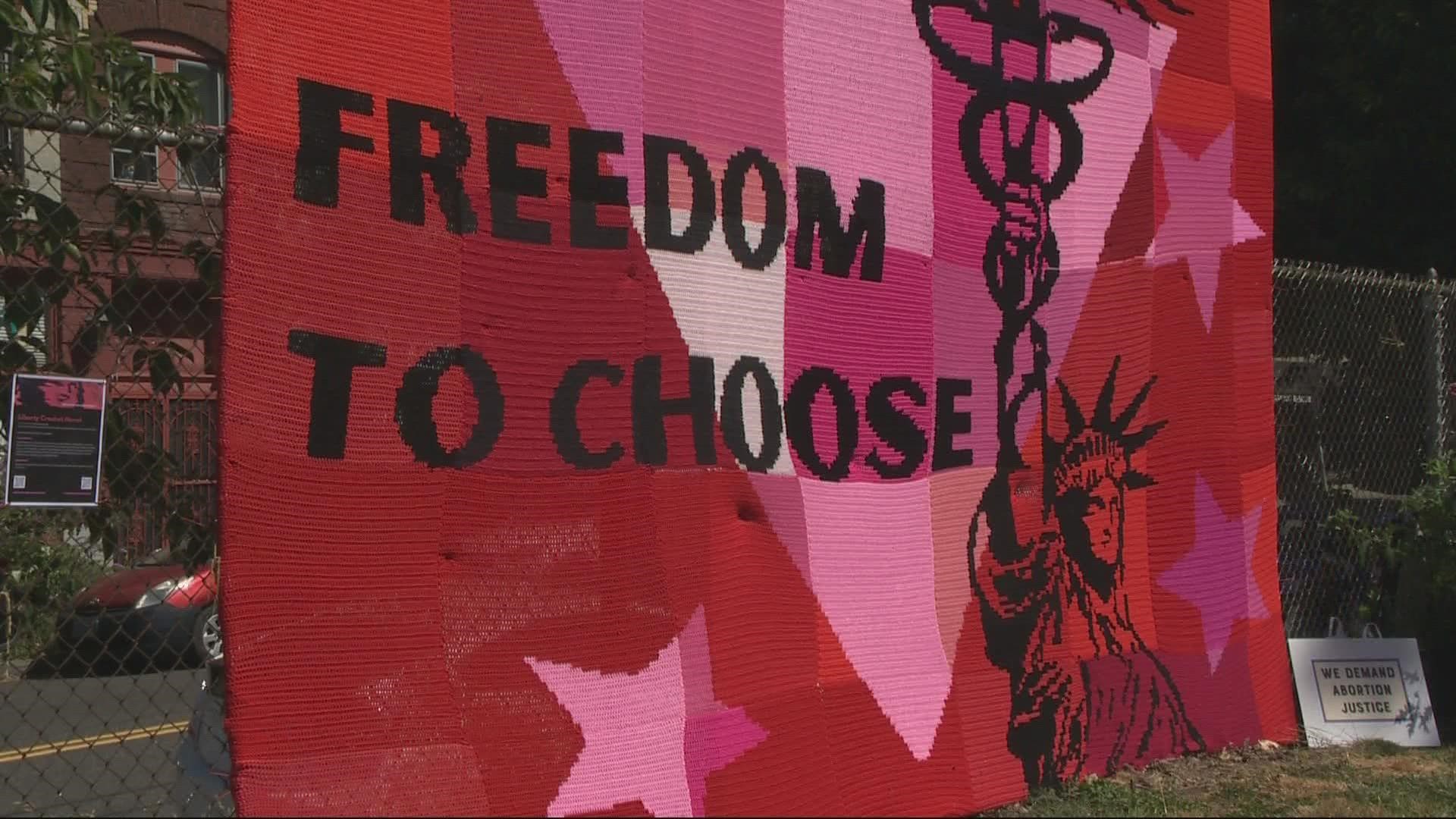 In Southeast Portland on Sunday, abortion rights advocates hosted an event to keep the fight alive — a message that seems to be resonating with Democratic voters.