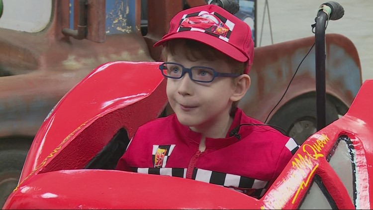 Nonprofit transforms boy's wheelchair into a race car