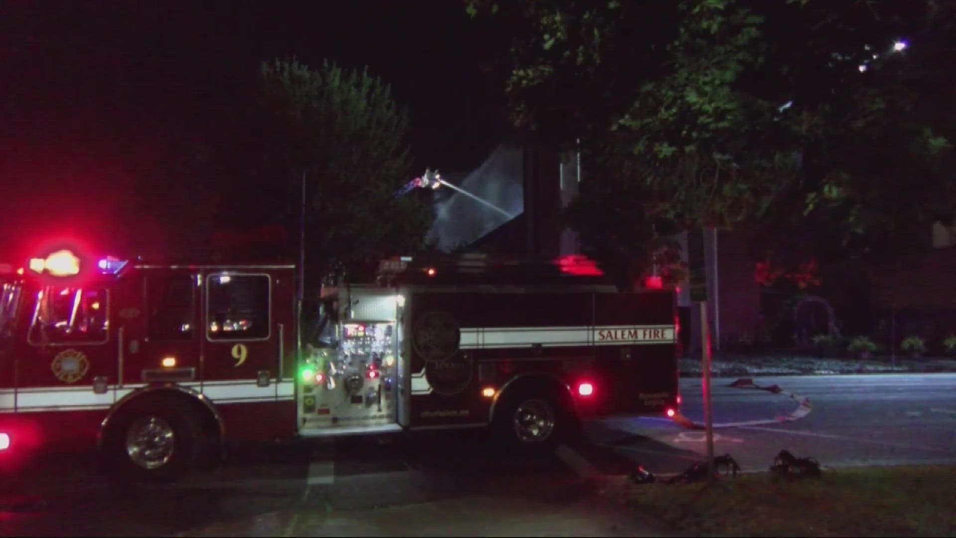 Firefighters responded to a large fire that broke out at a St. Joseph's Catholic Church in Salem early Thursday morning.