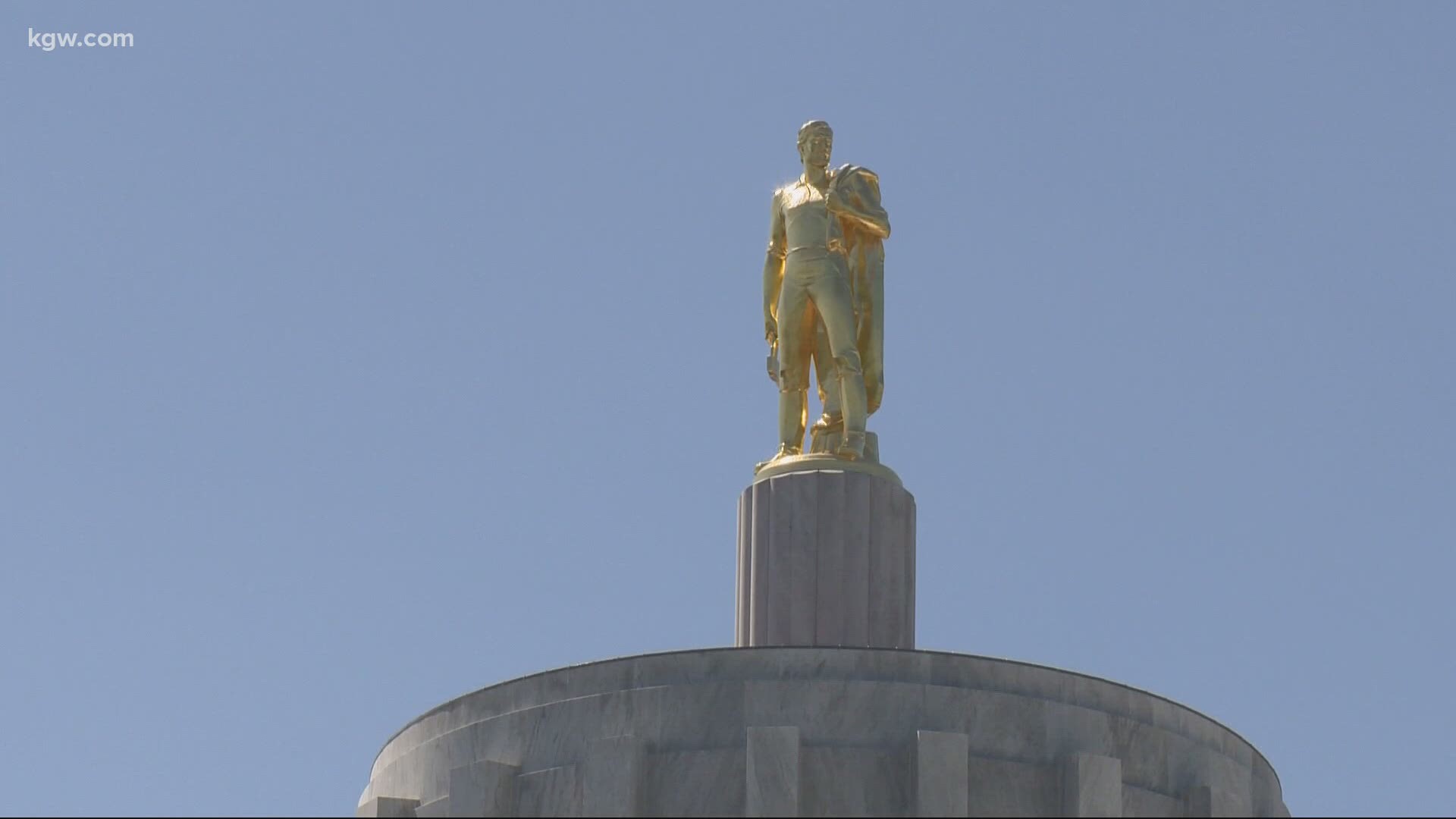 He's called the Oregon Pioneer and he's supposed to be a "symbol of the independent spirit of Oregonians," according to the legislature's website.