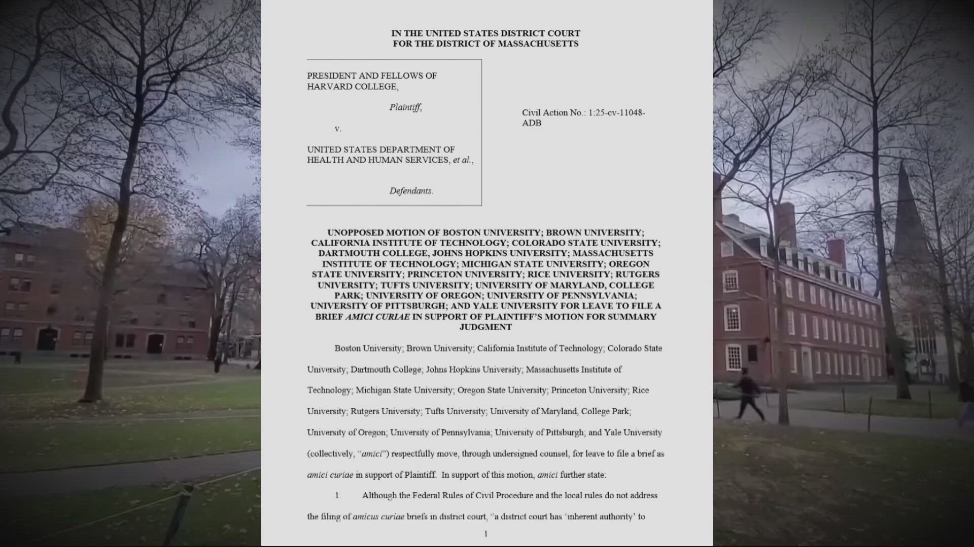 Oregon State and the University of Oregon both filed briefs supporting Harvard, which is suing the Trump administration over funding cuts.