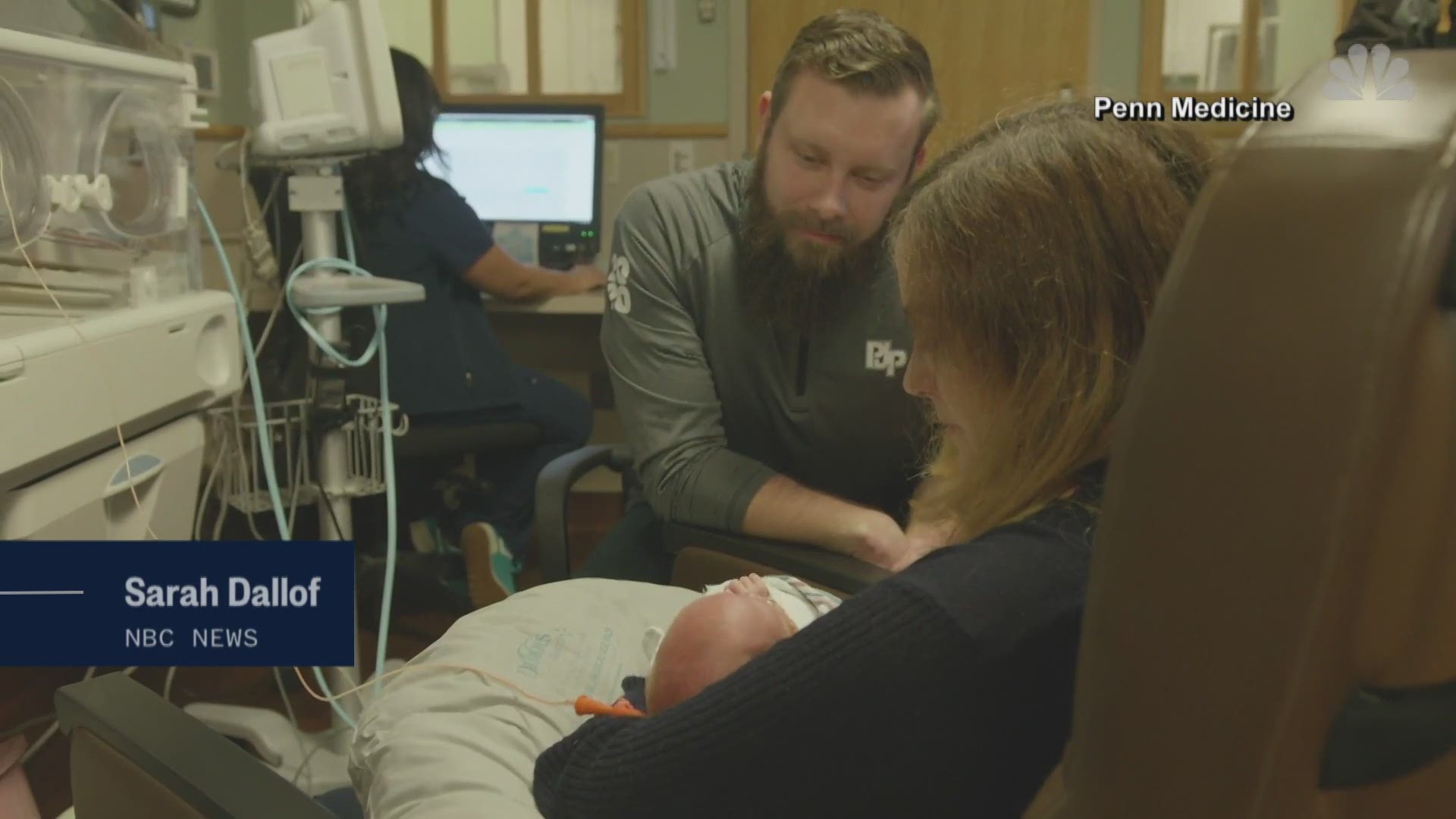 A Pennsylvania woman has become the second in the United States to deliver a baby from a womb transplanted from a deceased donor. NBC's Sarah Dallof reports.
