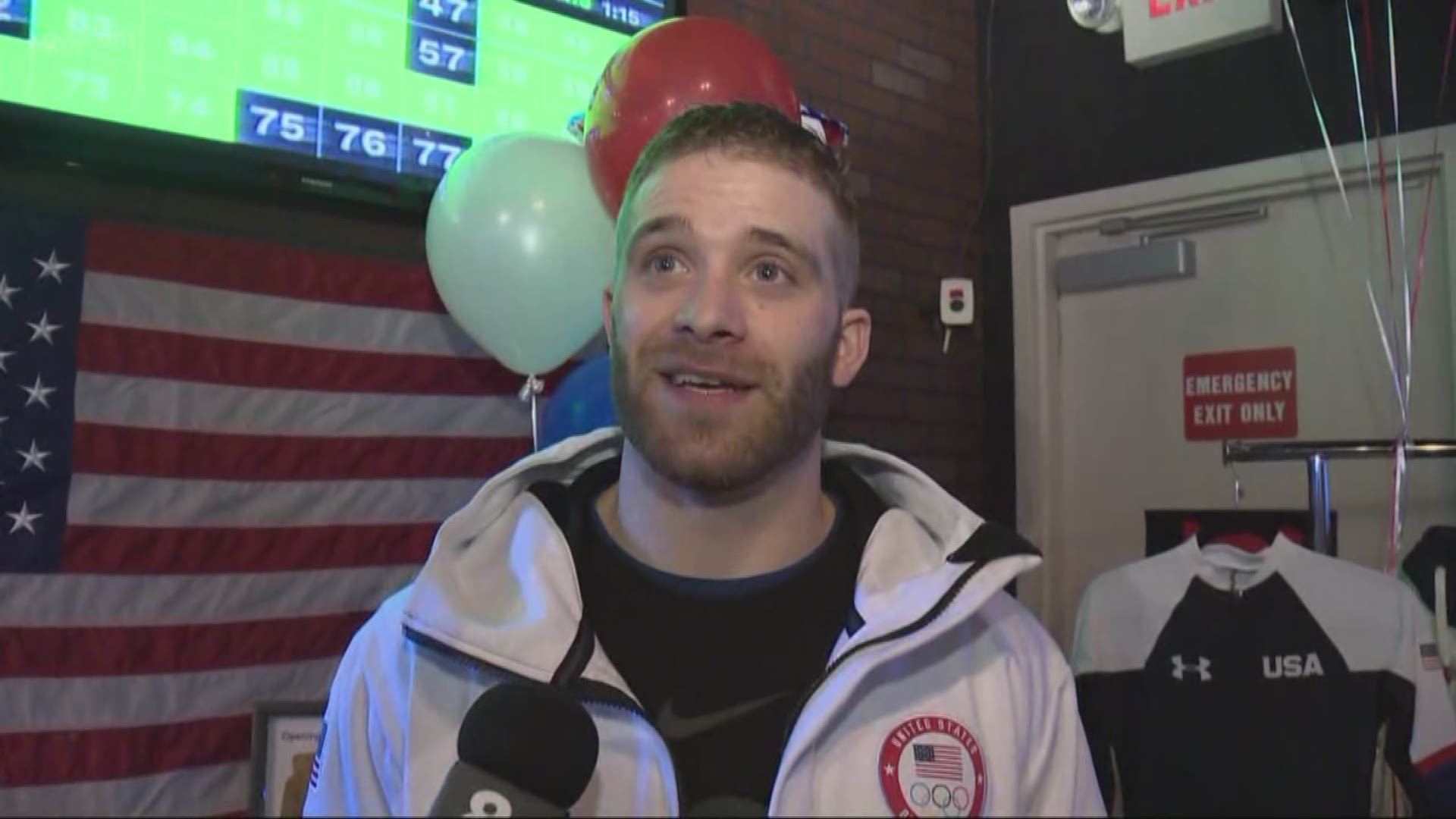 He worked hard to represent the U.S. at the Winter Olympics last month. Now bobsledder Sam Michener is back home in Oregon