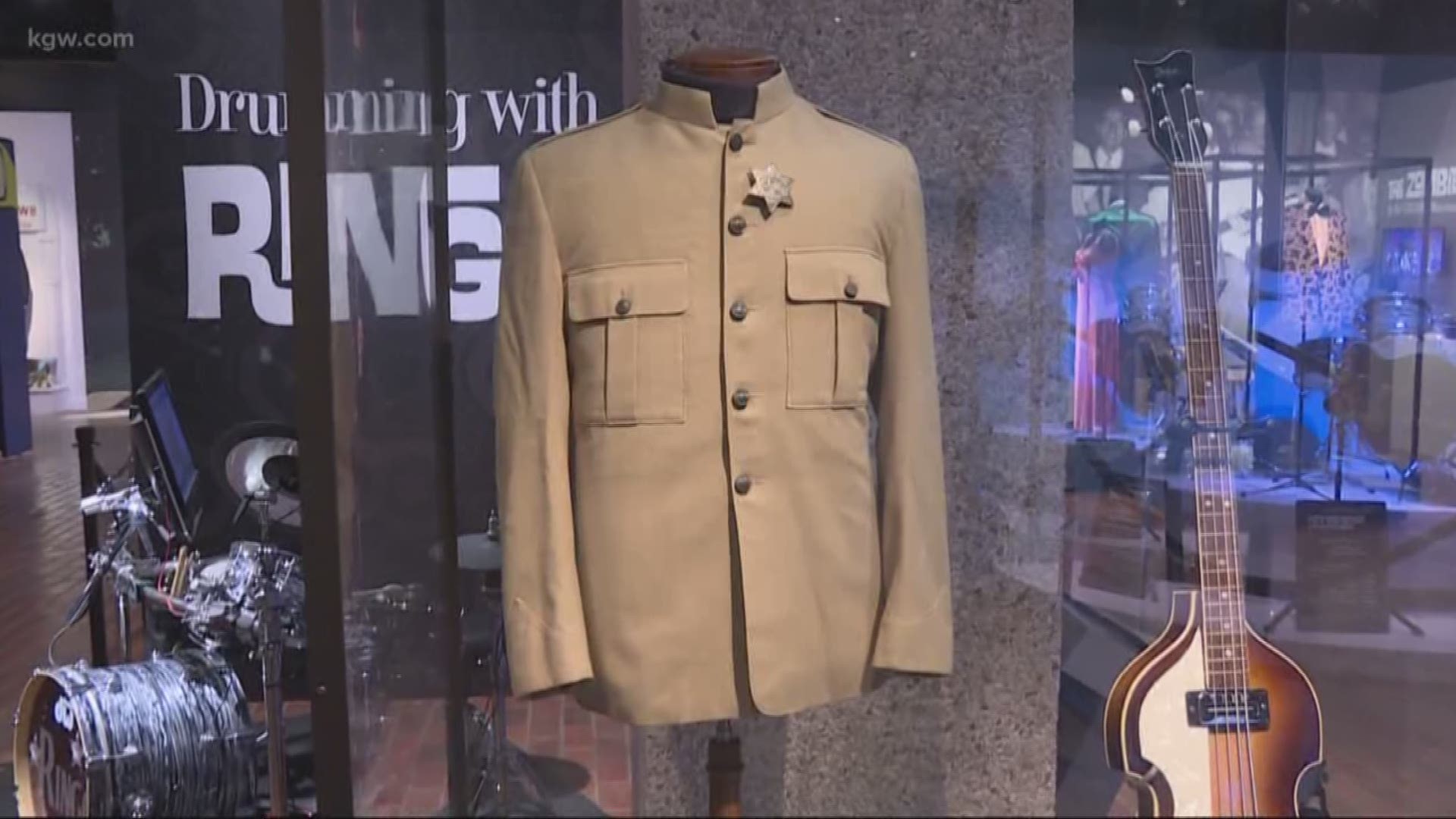 Over 100 items of Beatles memorabilia will be on exhibit, including the jacket Paul McCartney wore at the Shea Stadium concert in 1965 that he wore again at Portland's Memorial Coliseum.