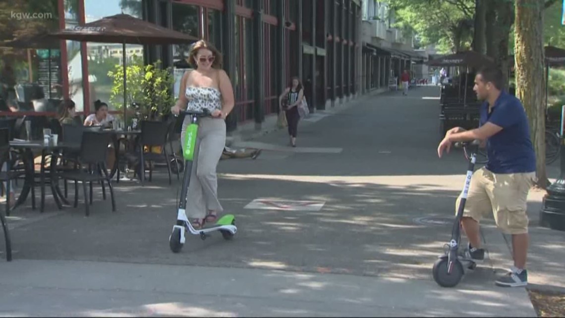 They're back Escooters once again on Portland city streets