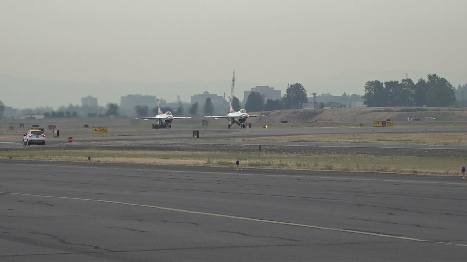 The Thunderbirds will be performing at the Oregon International Air Show throughout the weekend.