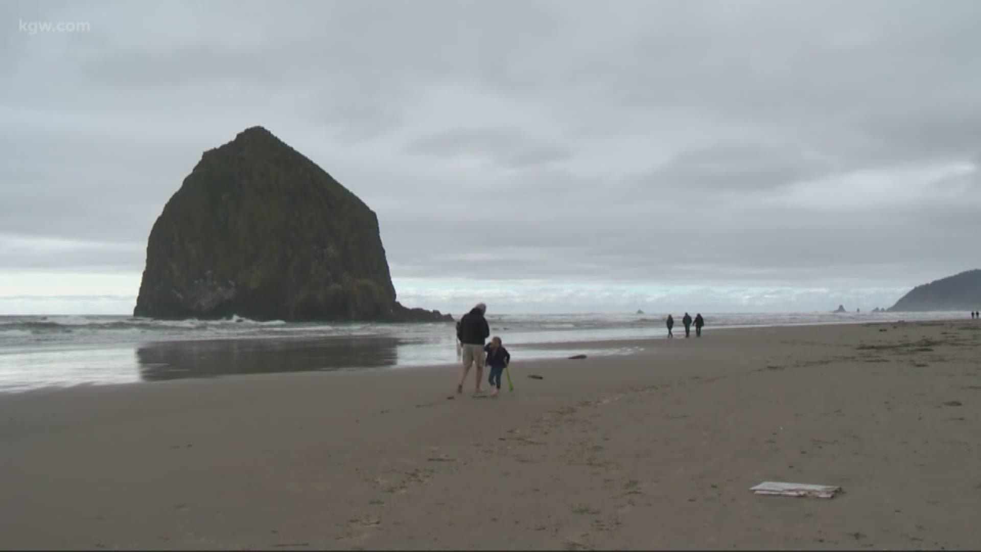 Haystack Rock is falling victim to serious erosion.