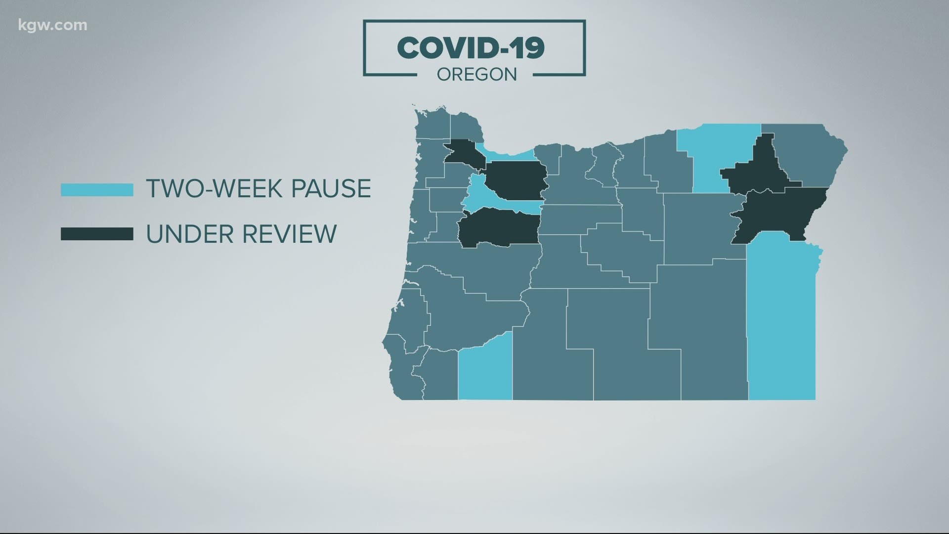 Oregon Gov. Kate Brown has ordered a two-week "pause" in social activities as part of the new COVID-19 restrictions released today.
