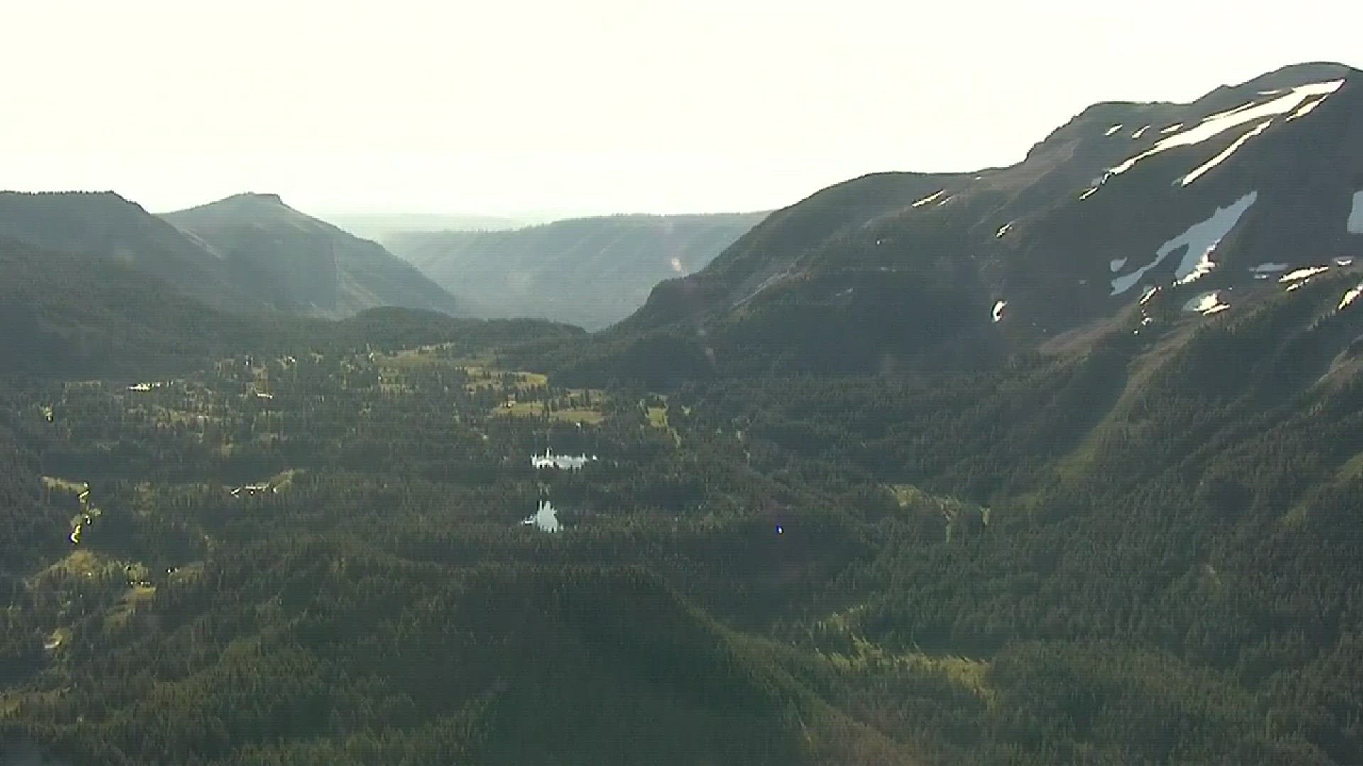 Sky 8 footage of Jefferson wilderness