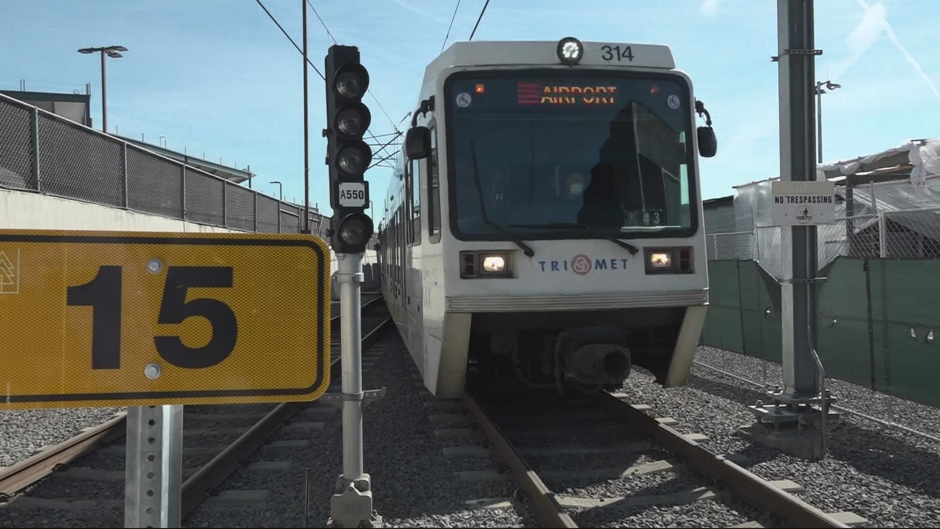 TriMet crews are smoothing out the bumps on a 5,600-foot stretch of the MAX red line from the Gateway Transit Center to PDX. Chris McGinness explains.