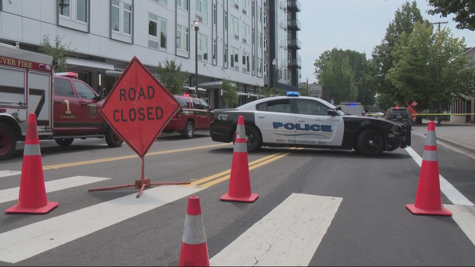 The waterfront and part of downtown were closed off Friday morning after someone reported that they were alerted to pipe bombs in the area. Closures lasted for hours