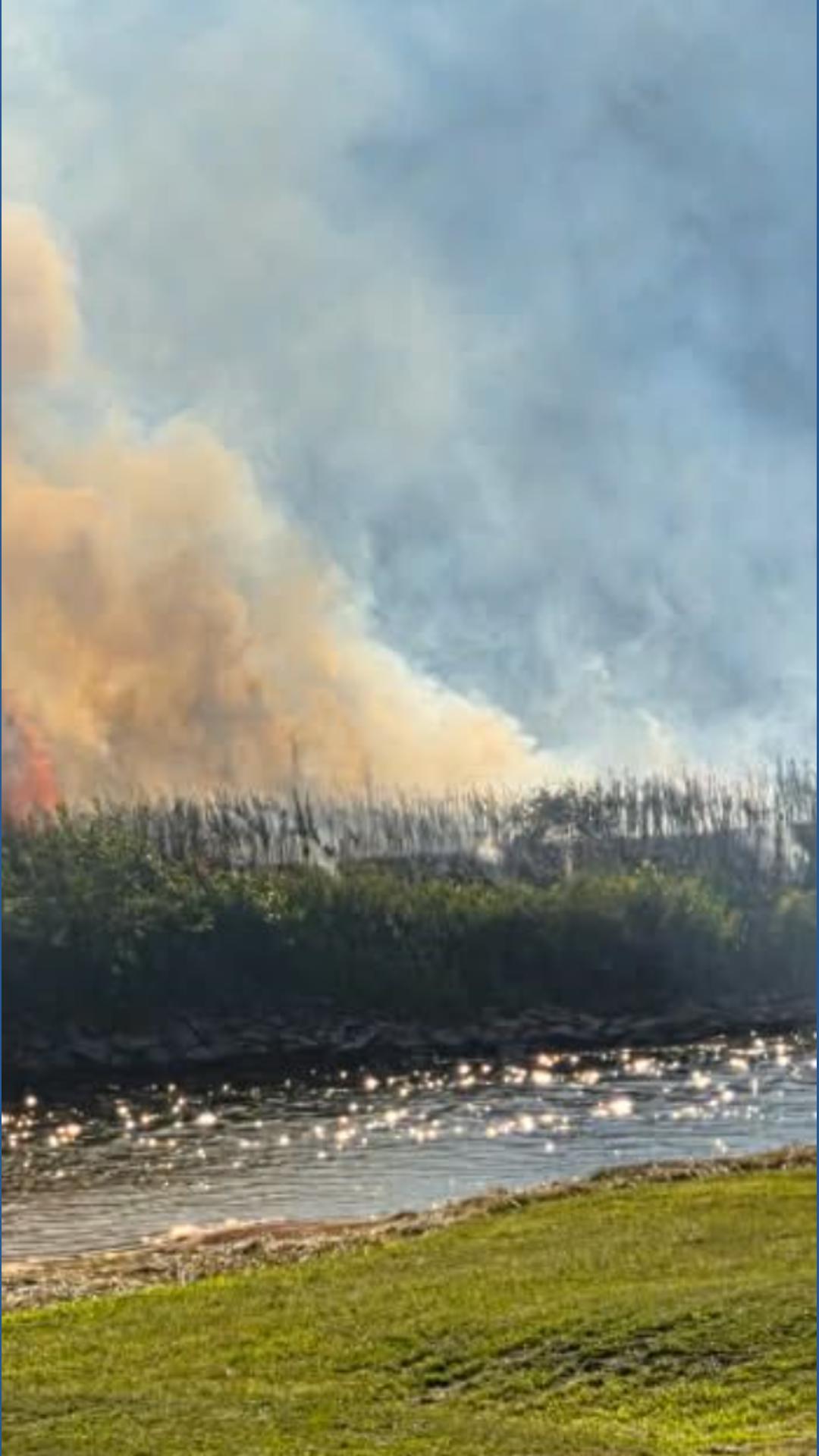 Brush fire burns near Lewis River in La Center Bottoms, Washington ...