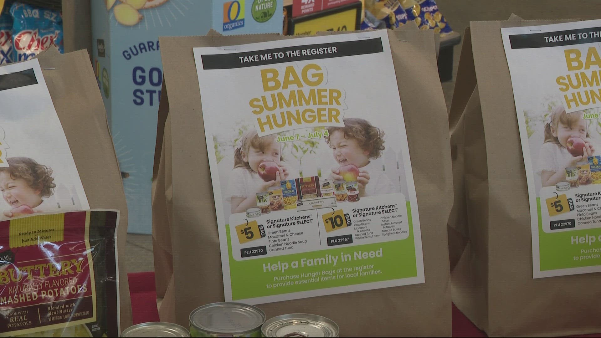 One in every five children in Oregon face food insecurity. Now through July 4, you can donate at Safeway or Albertsons checkout stands to help us Bag Summer Hunger.