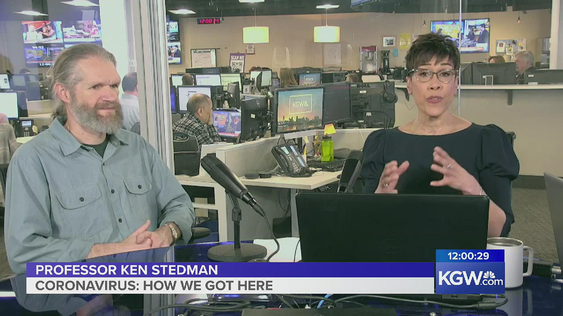 Answering more of your coronavirus questions KGW anchor Brenda Braxton had a 25-minute interview with Ken Stedman, a biology professor at Portland State University,