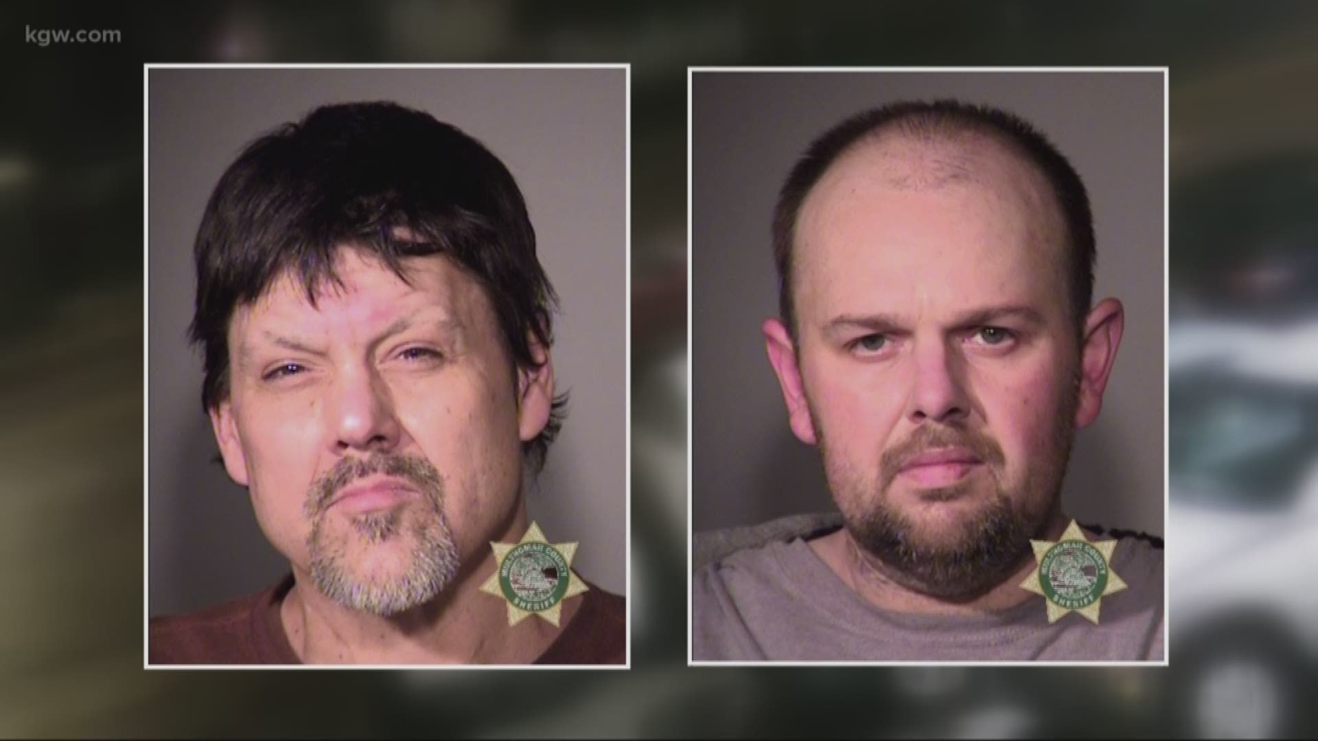 Portland police arrested two men accused of stealing a catalytic converter from a Portland car dealership.