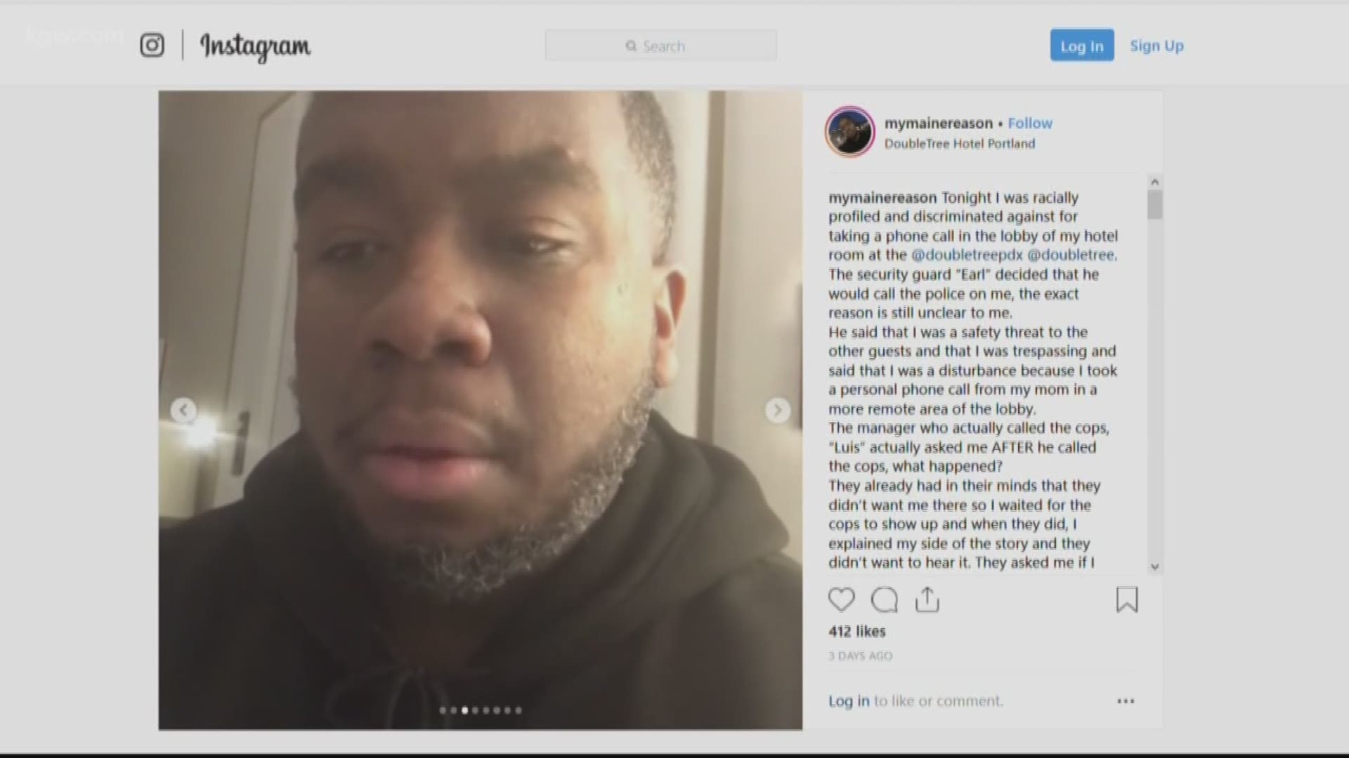 Portland DoubleTree apologizes on Twitter to man who was 'calling his mother while black', says employees on leave