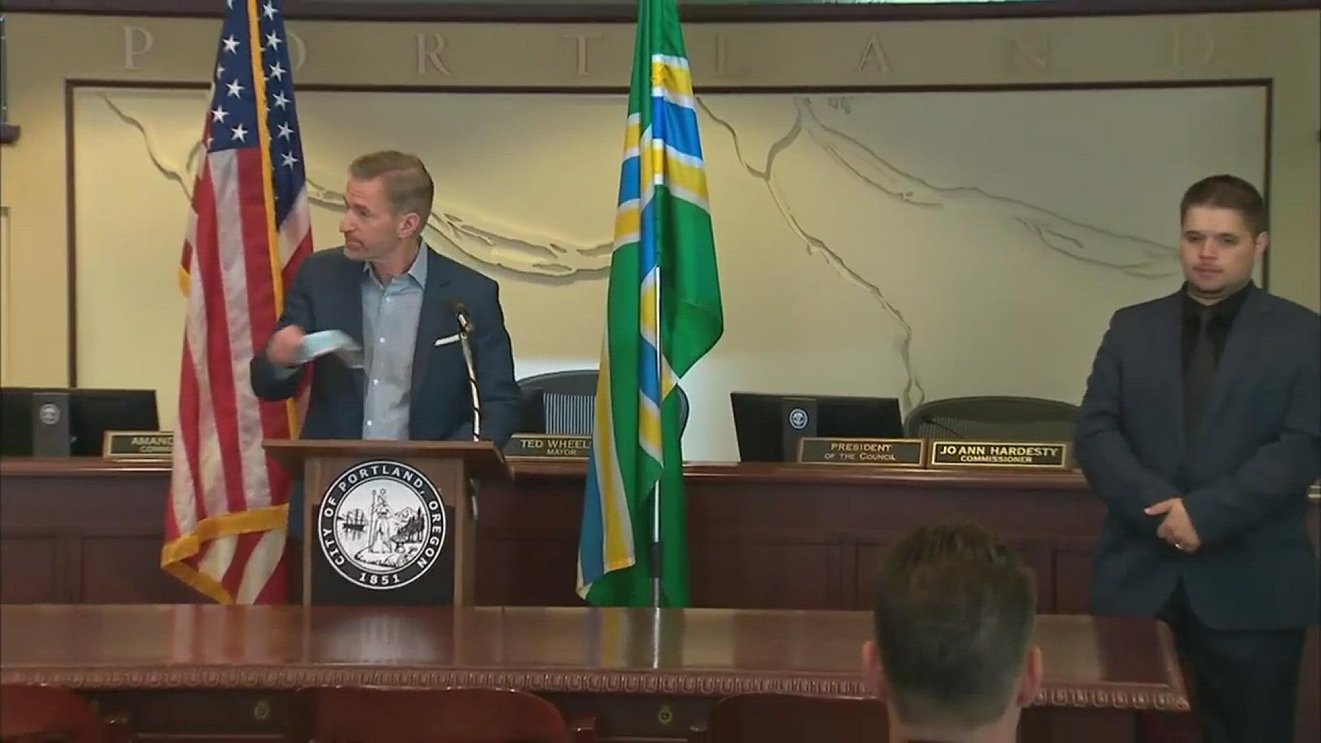 After three nights of unrest in downtown Portland, Mayor Ted Wheeler addressed the community Monday morning and extended a curfew that's been in place since Friday.