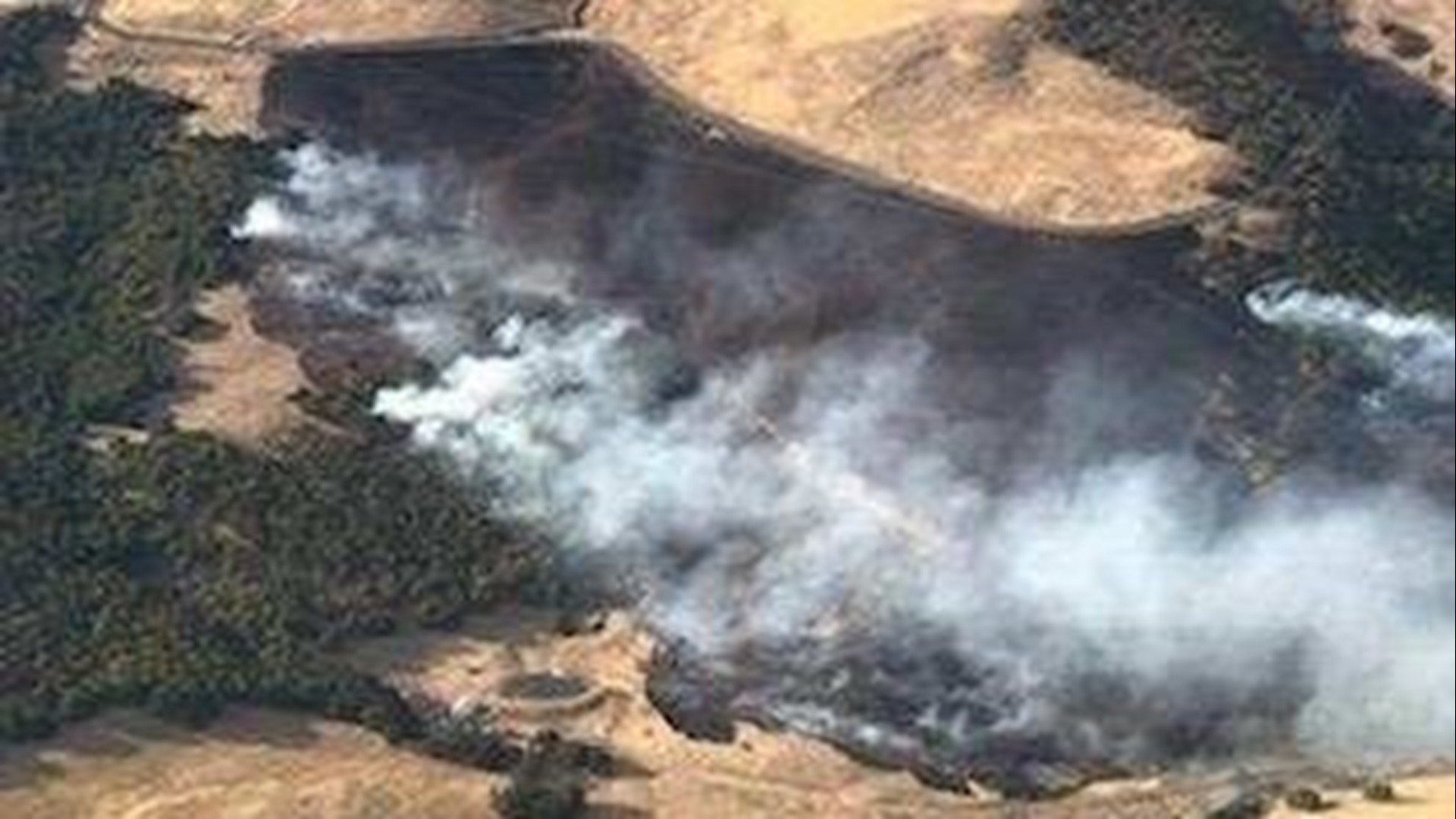 Wildfire breaks out near The Dalles in Columbia River