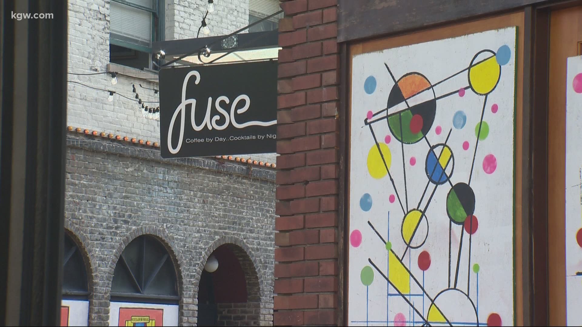 Vandalism caught on camera. A downtown Portland bar was hit by vandals overnight.