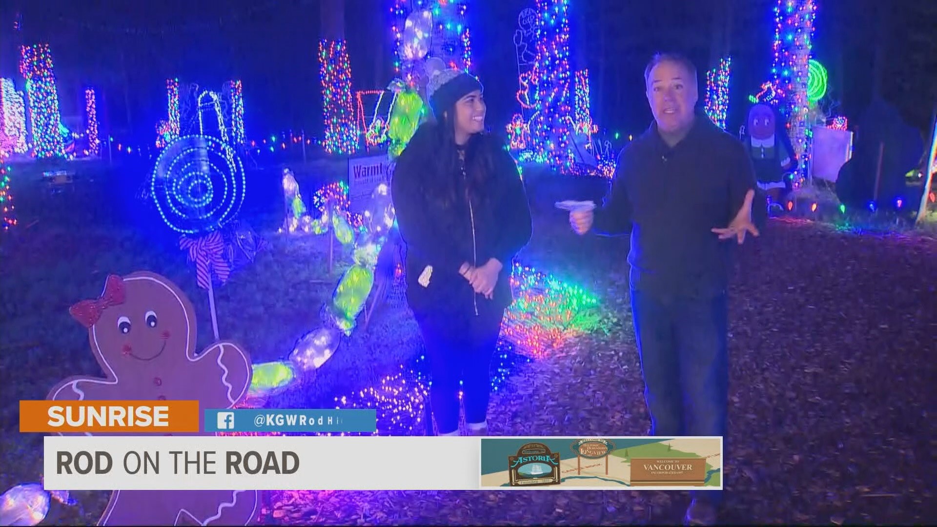 Rod on the Road took KGW meteorologist Rod Hill to the spectacular sights and sounds of Christmas in the Oregon Garden. The Silverton HS choir team performs as well.