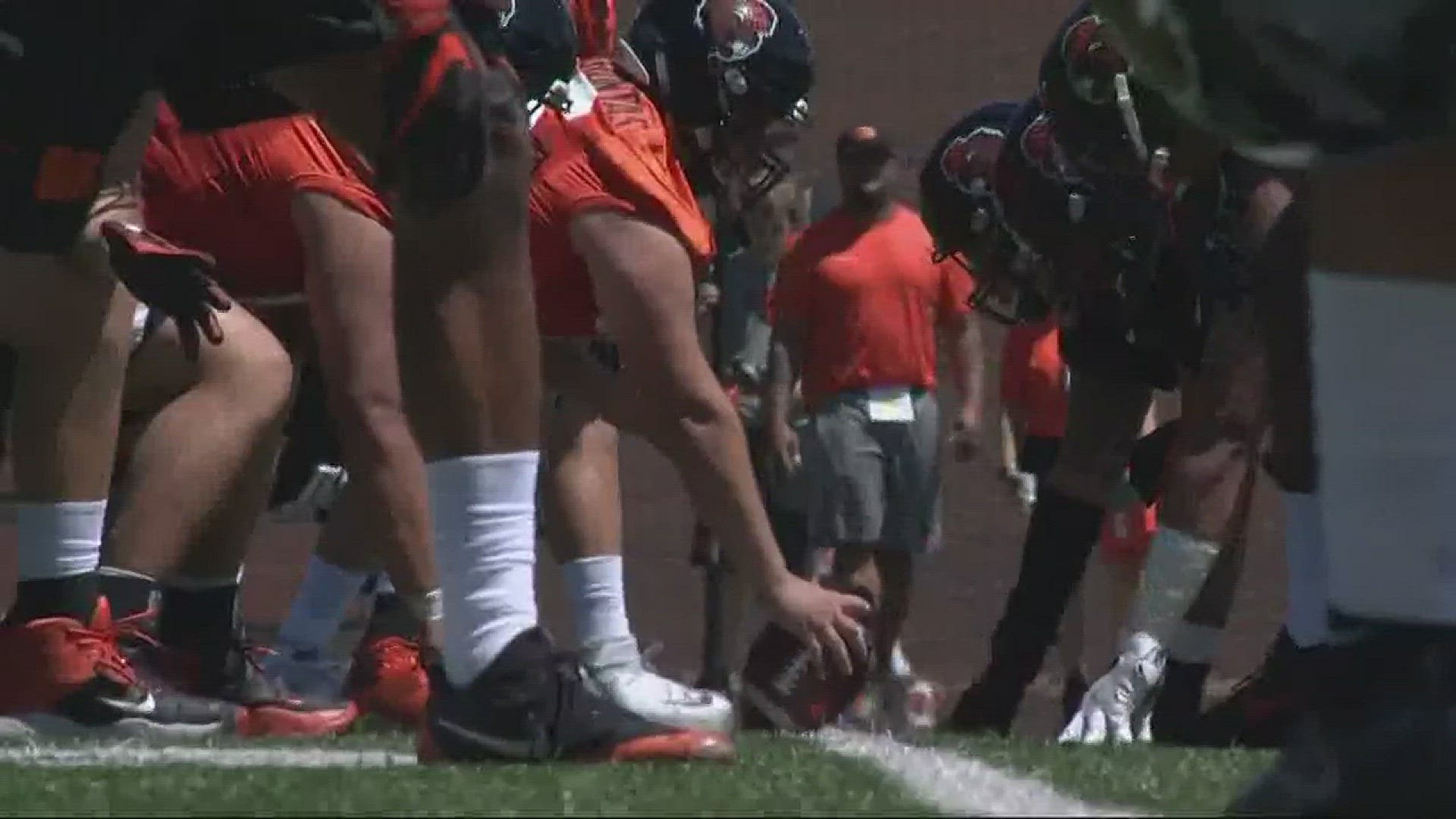 Thomas Tyner practices with Oregon State