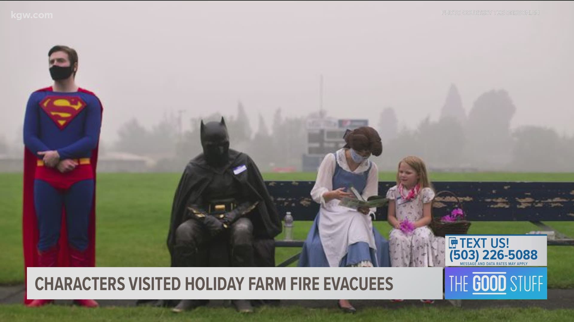 Some well-known characters visited the evacuees of the Holiday Farm wildfire. Devon Haskins has the story.