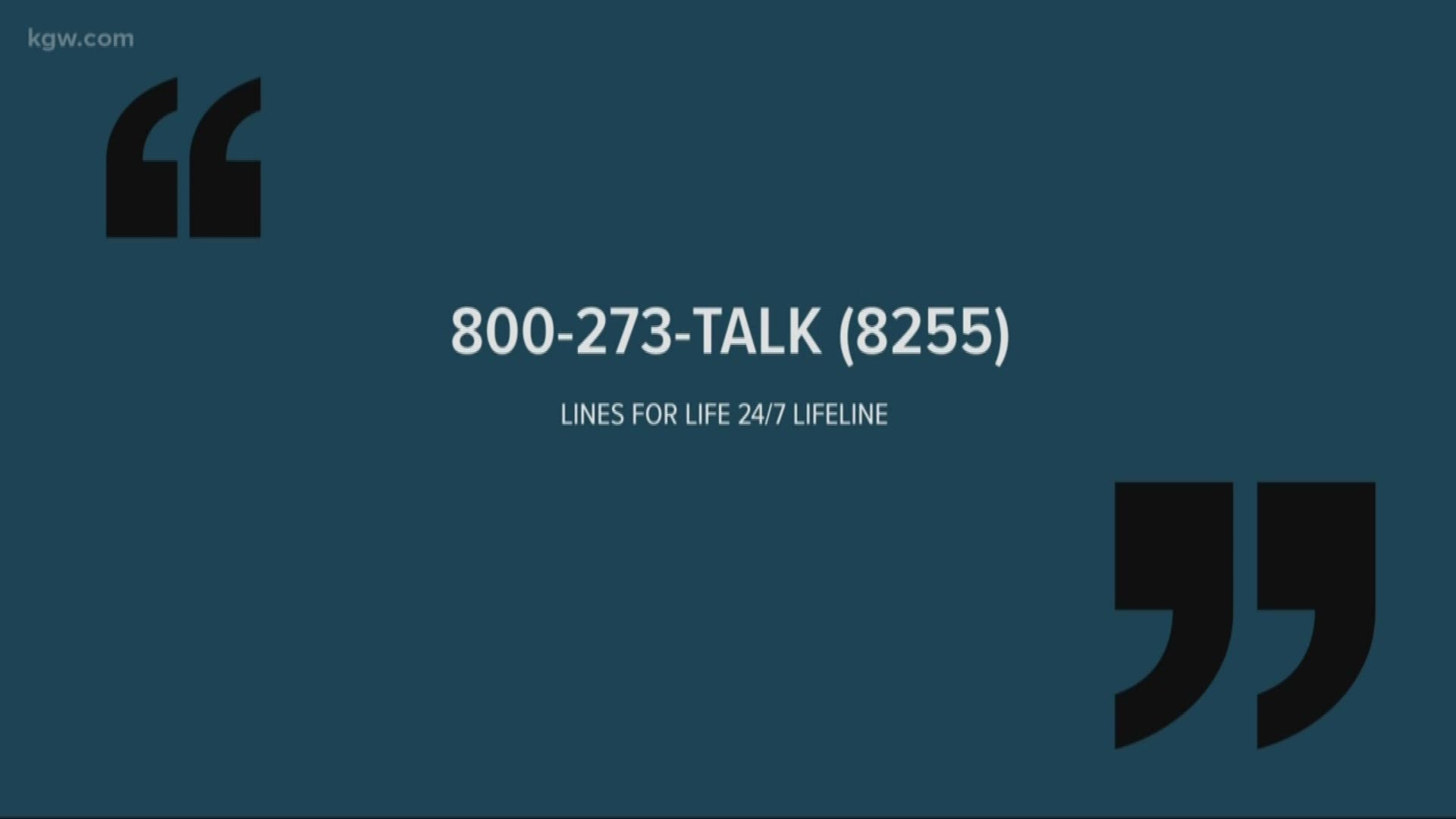 KGW News partnered with Lines for Life to answer questions about mental health.