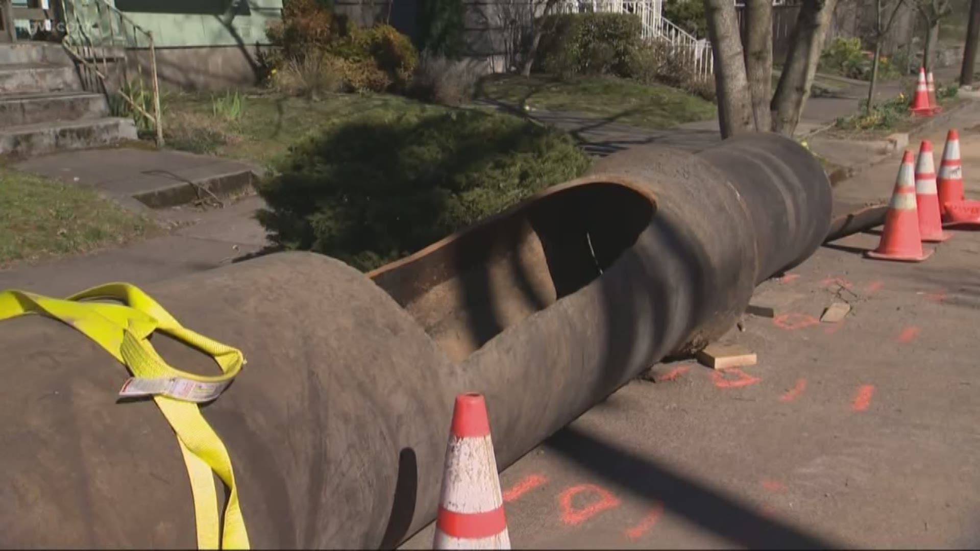 The water main that broke in Northeast Portland was over 100 years old.