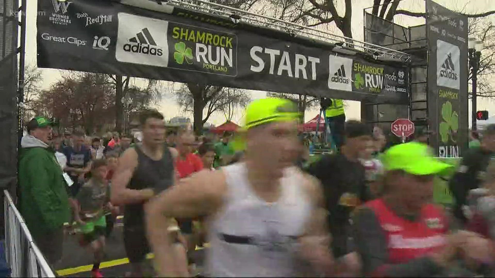 Southwest Portland was decked out in green today for the annual Shamrock Run!
