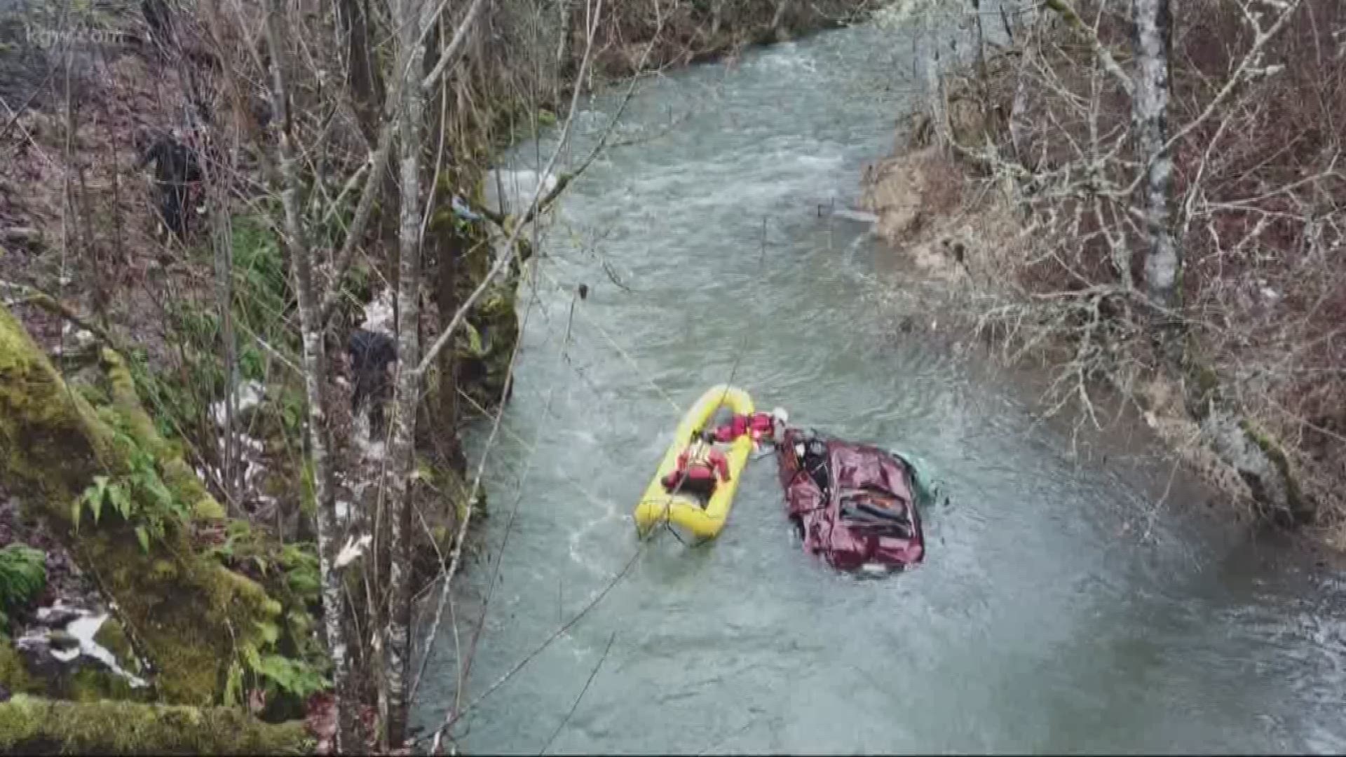 A high-speed chase ended with a water rescue in a Washington County creek.