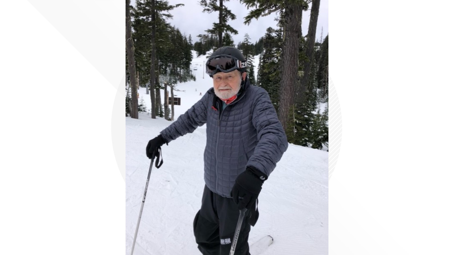 John Samuelson has been sharing the joy of Mt. Hood with others for decades. He started skiing at age 40, instructing at 60, and is still carving turns at 96.