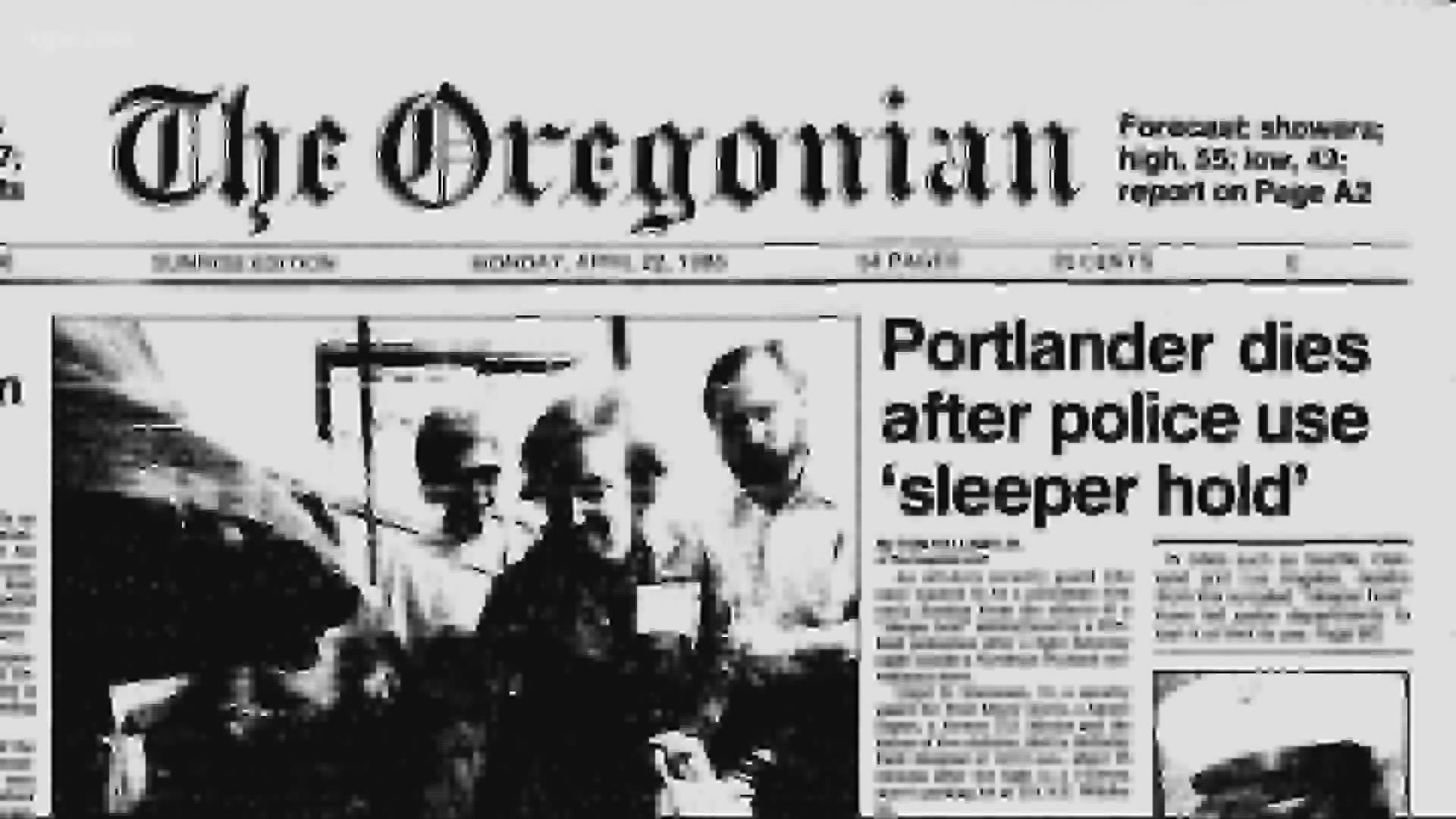 Stevenson, a black man, was killed in Portland police custody in 1985. Like today, his death led to protests and extreme outrage.