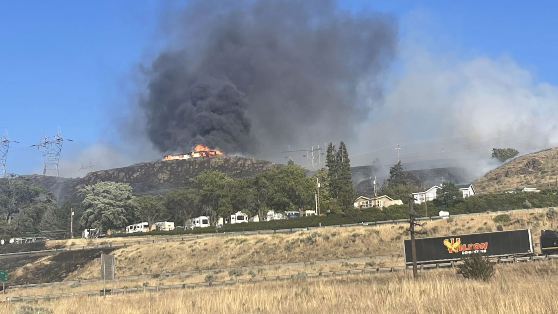 Fire In The Dalles Mostly Contained, Evacuation Levels Lowered | Kgw.com