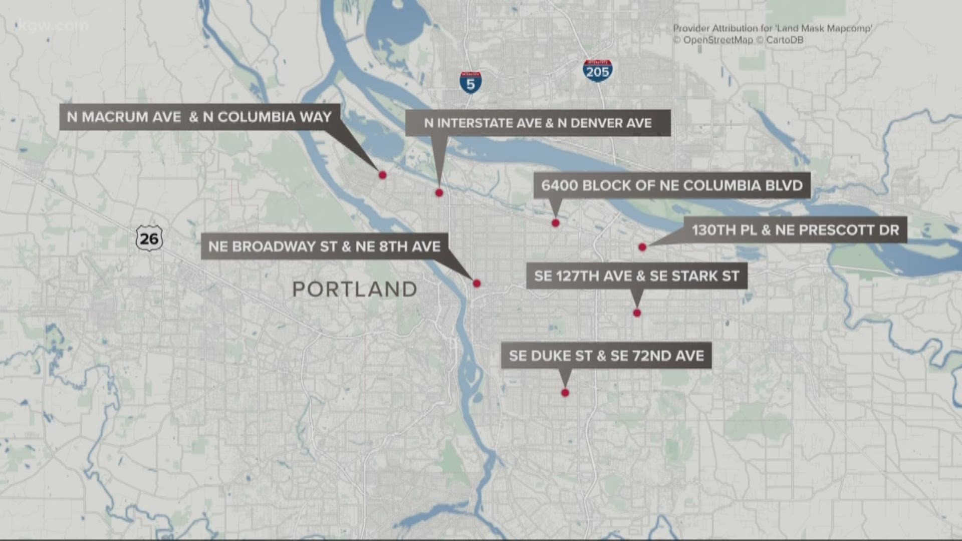 Police are investigating 7 different shootings that took place in Portland over the weekend. In total two people were injured.