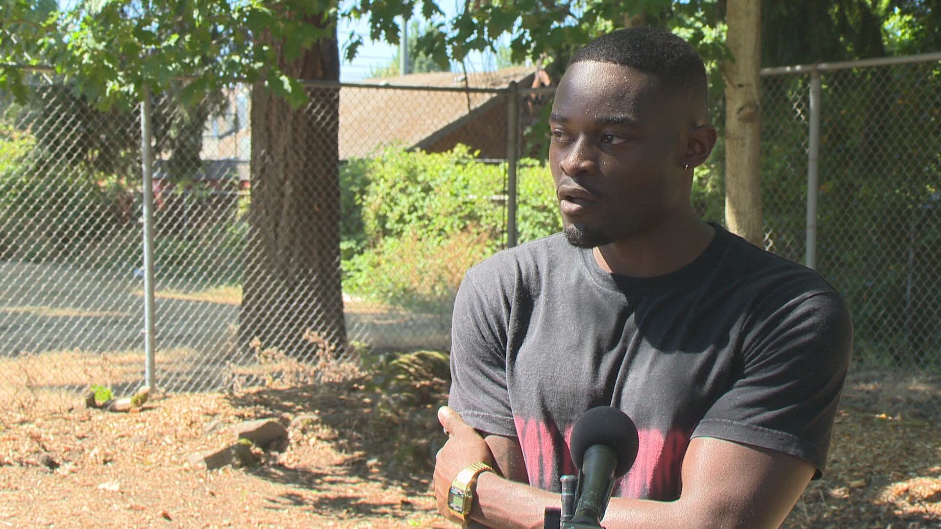 Chido Nmereole's Project Floyd started with him cleaning up trash after nightly Portland protests. His next project focuses on cleaning up a community garden.