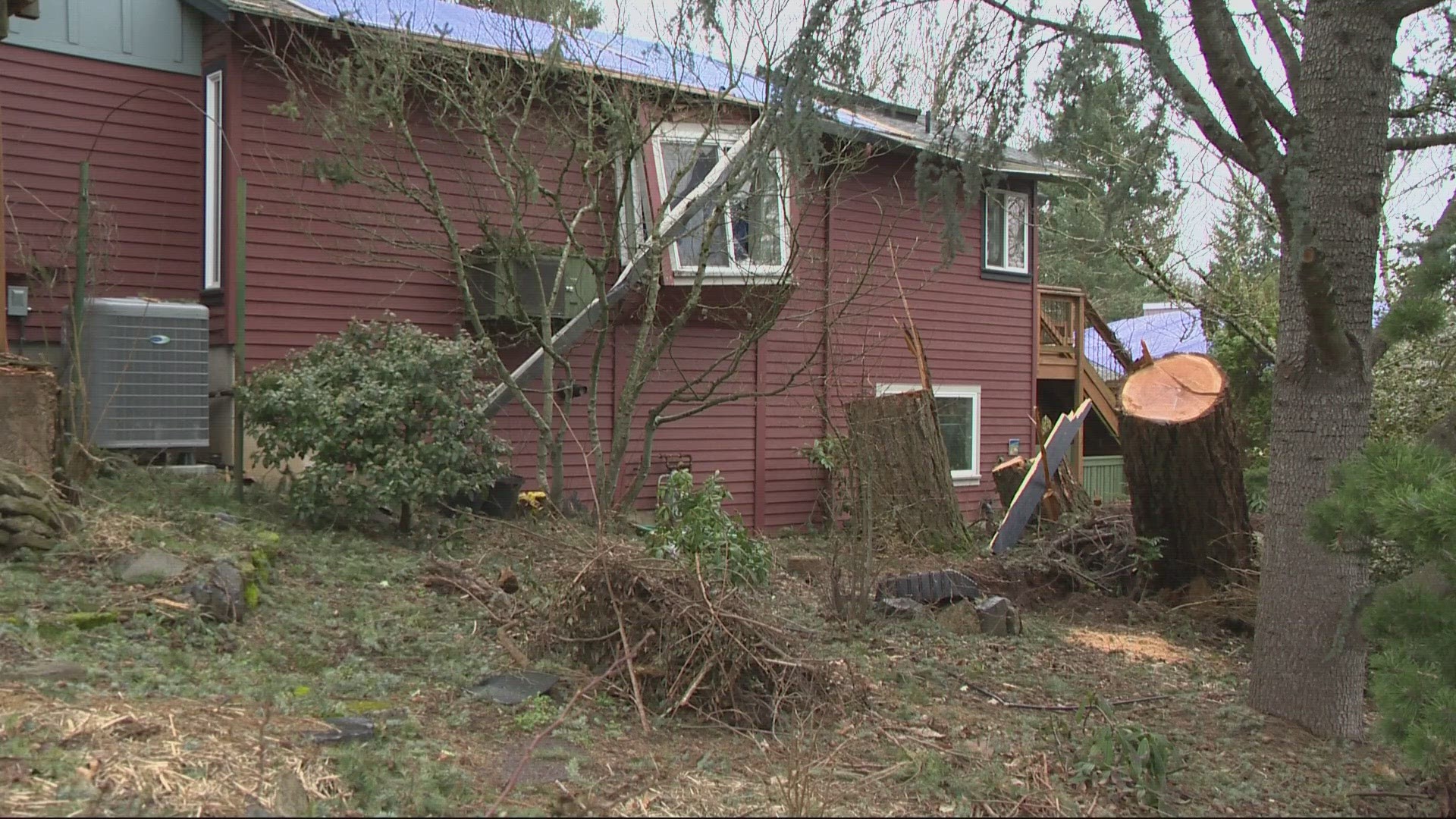 A Portland couple hit hard by the storm suffered a one-two punch when a burglar broke in and stole from their badly damaged home.
