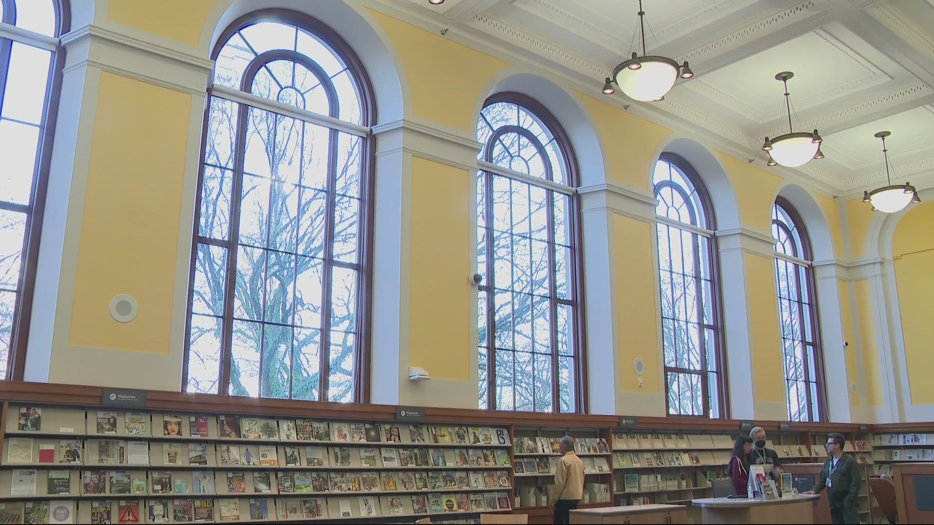 After closed for nearly a year, Central Library in downtown Portland is set to reopen with brand new amenities, gender-inclusive restrooms and private rooms.