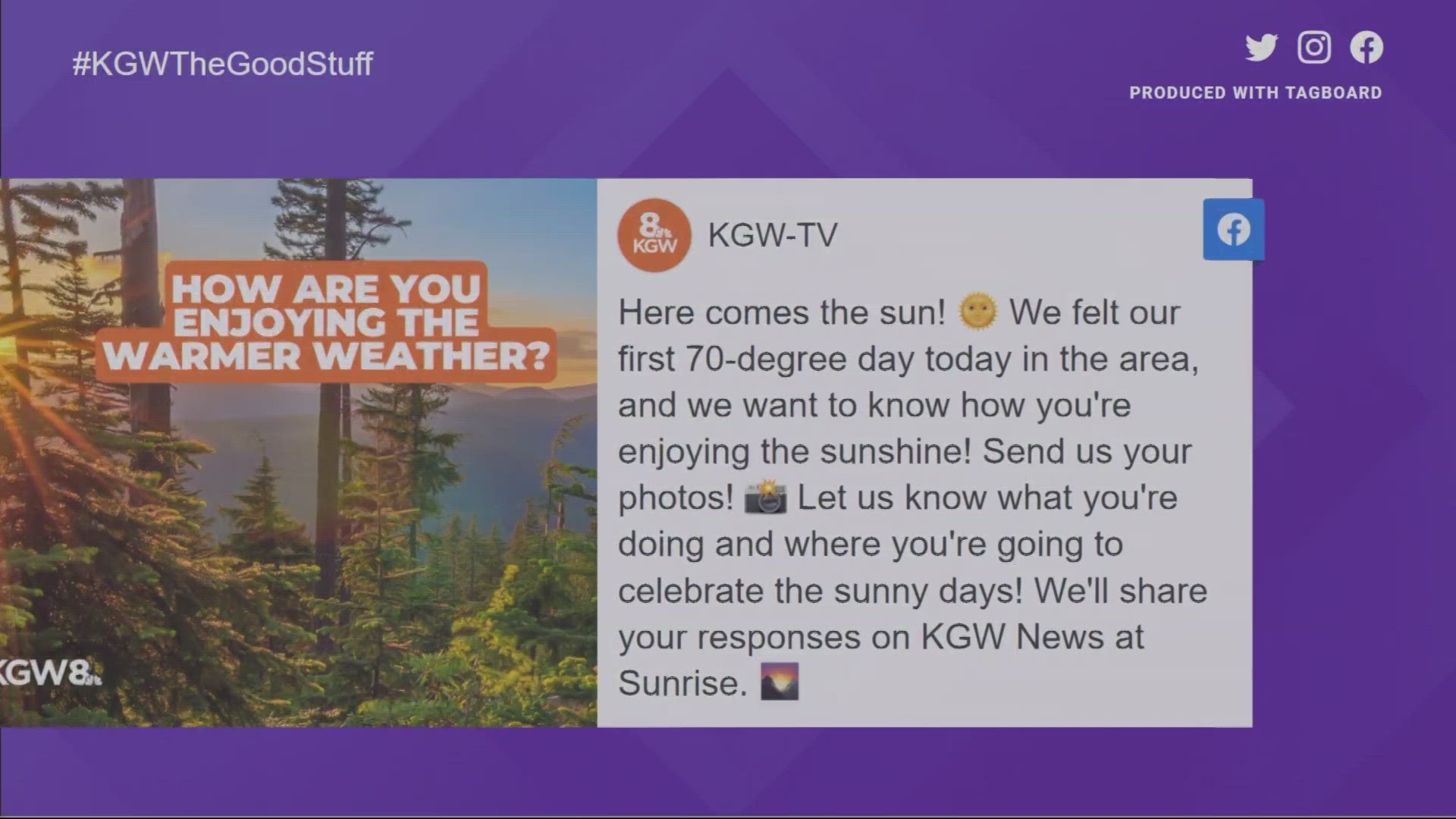 On the Good Stuff, KGW viewers show us what they did during the warm Portland weather Wednesday.