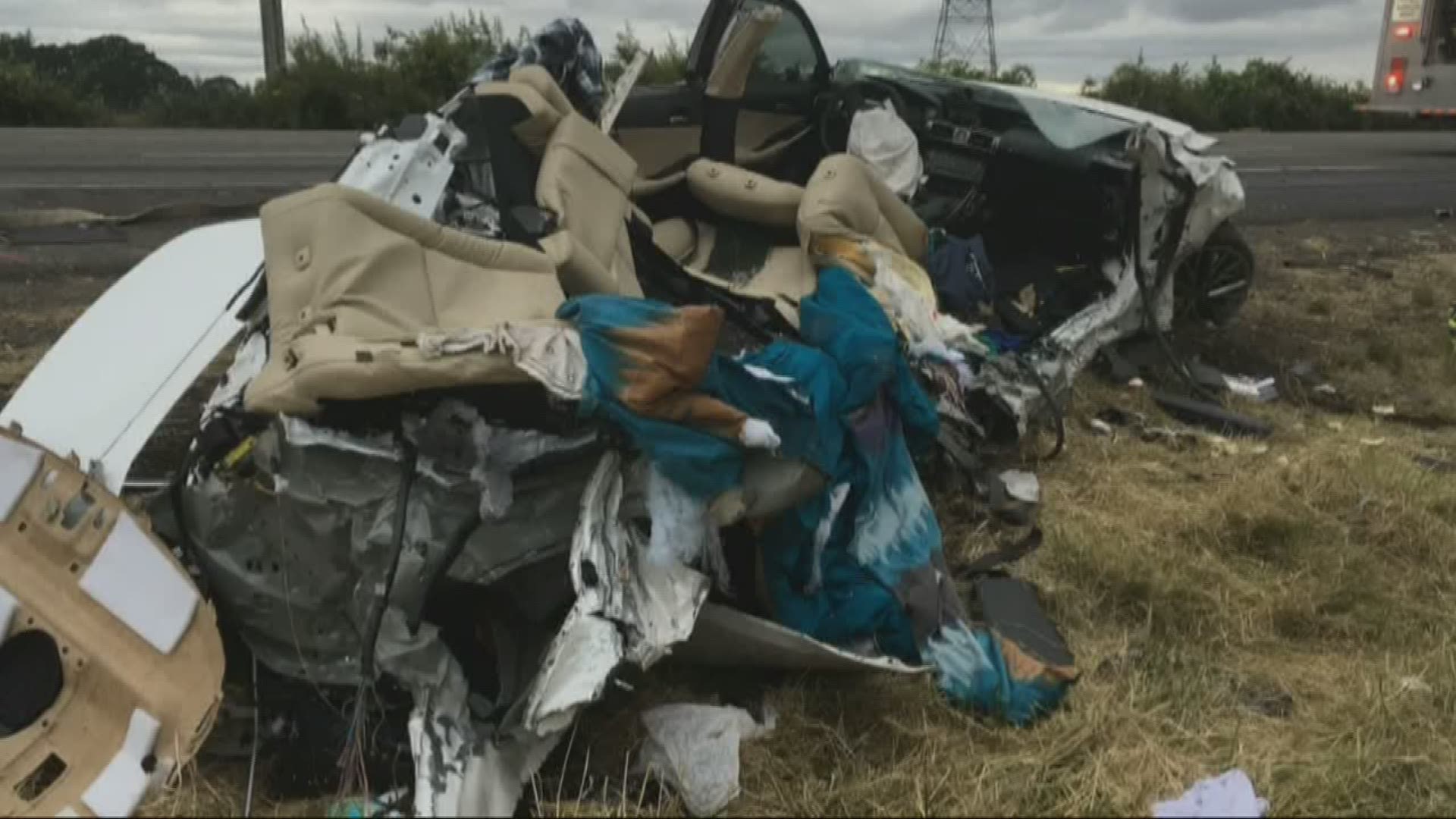 Driver of car cited for crash that closed I5 near Woodburn