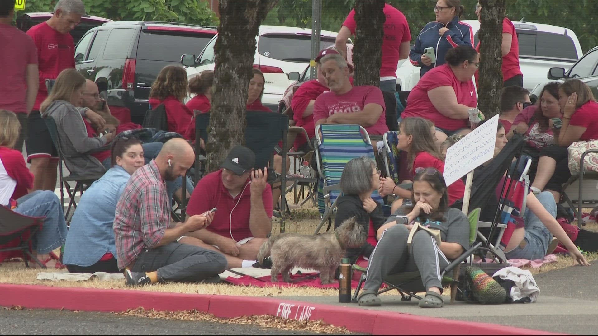 Camas teachers will remain on strike Tuesday. Educators in the Battle Ground and Evergreen school district are weighing whether to strike Wednesday.
