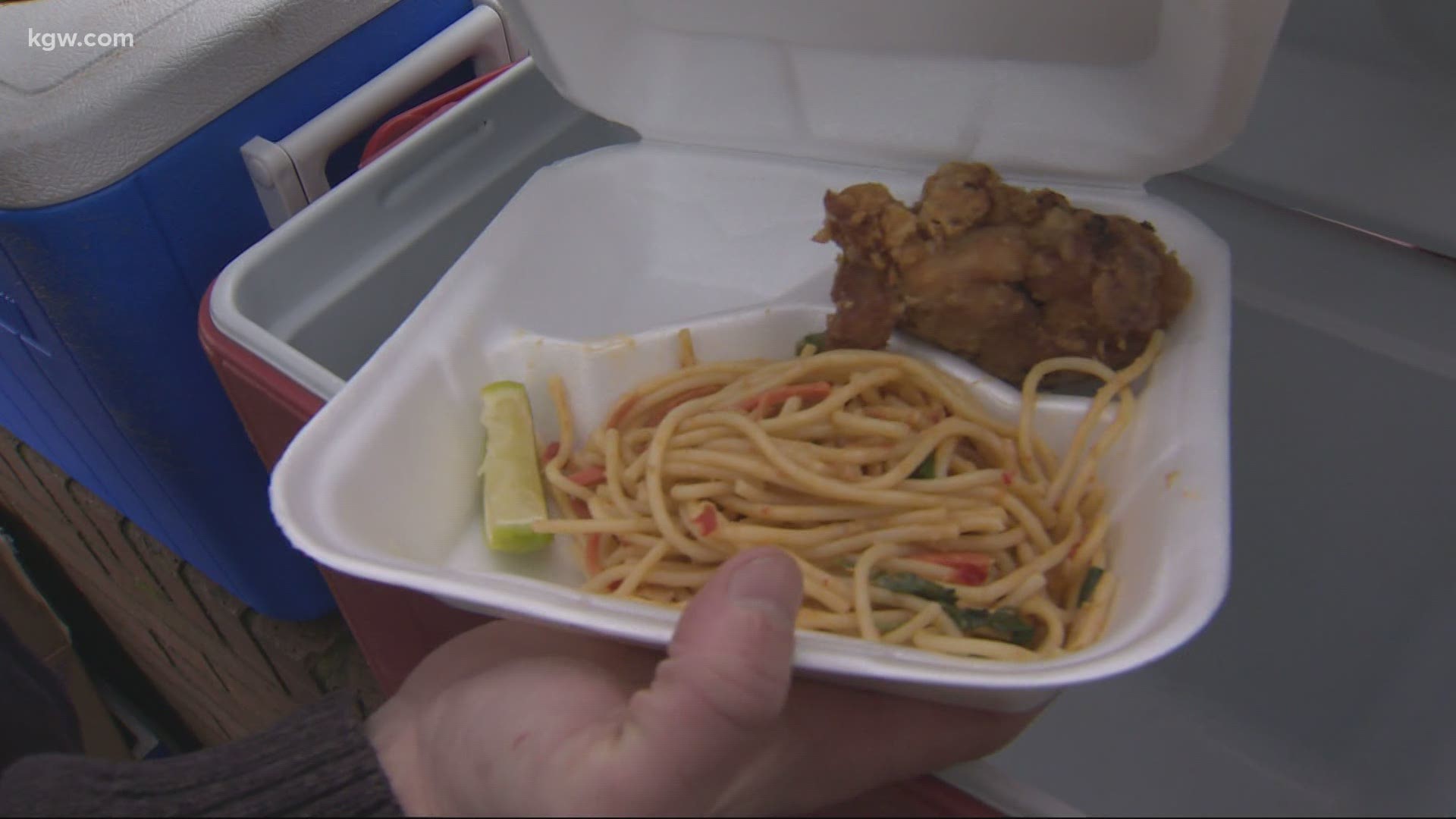 A potluck in Portland’s St. Johns neighborhood is feeding more than 100 people per week. The woman serving up meals is asking for help to meet the demand.