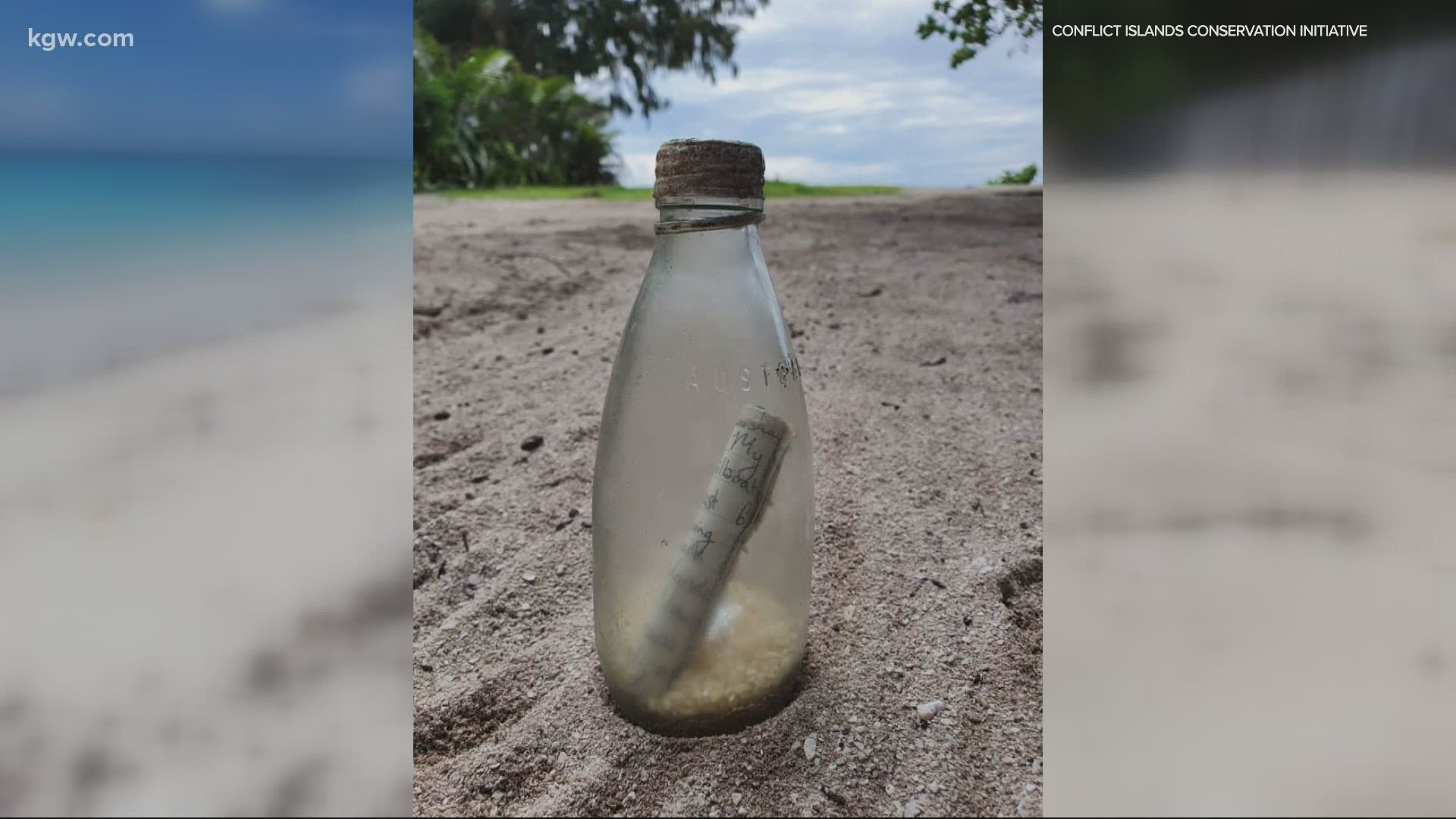 A message in a bottle from Washington travelled more than 1,200 miles. Devon Haskins reports on where it ended up, and who found it.